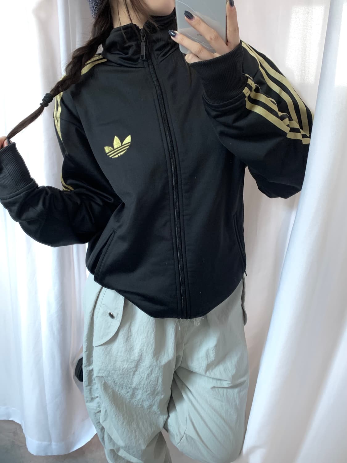 Adidas 아디다스 블랙-골드 파이어버드 트랙탑 상품이미지4