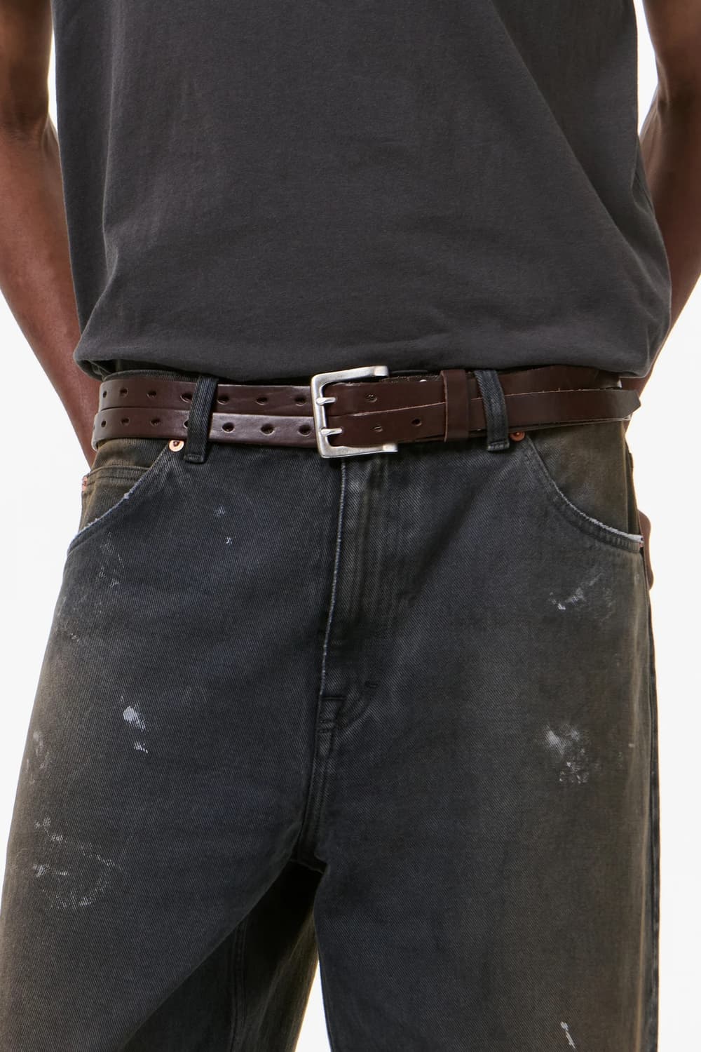 [80,90,100]아워레가시 26ss SPLIT 벨트/브라운 상품이미지1