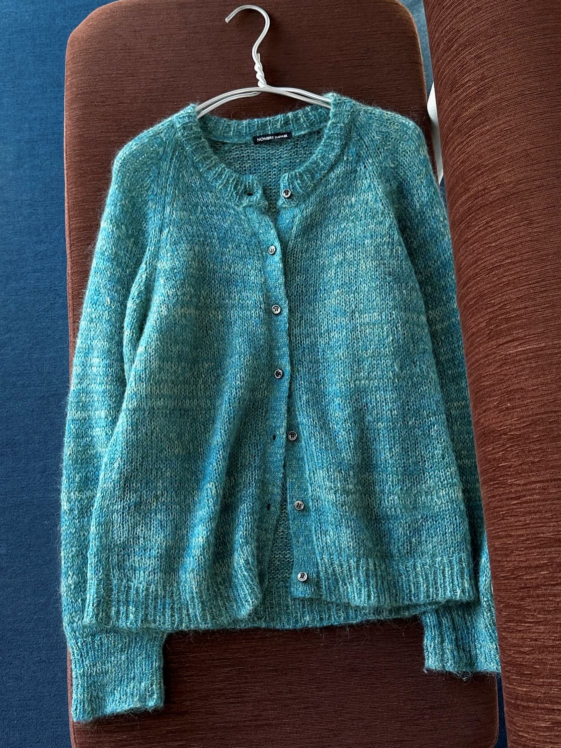 Mohair wool pattern design knit cardigan 상품이미지3