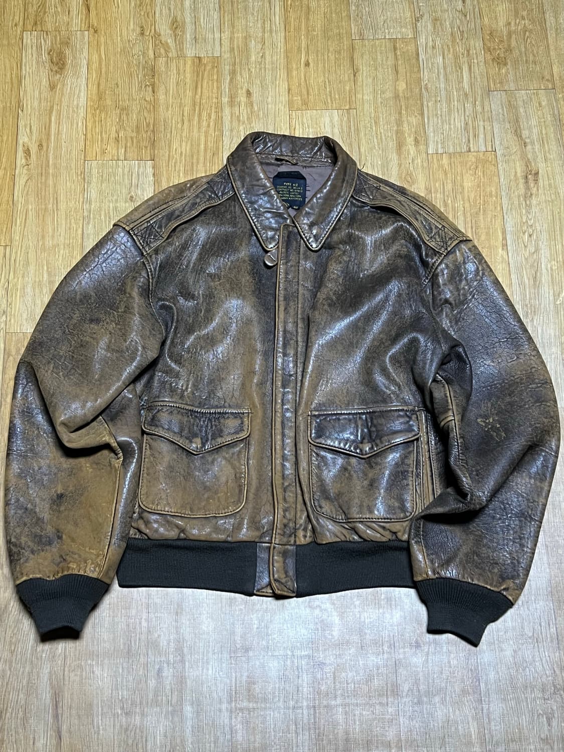 90s avirex A-2 leather jacket 상품이미지1