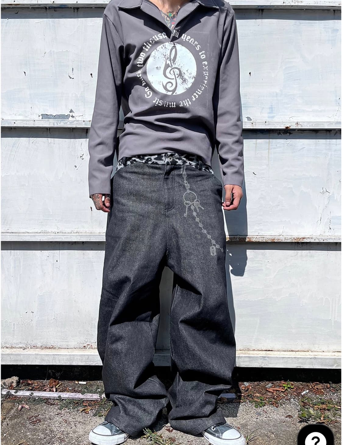 비엑세스 Panther Patchwork Black Baggy Deni  상품이미지3