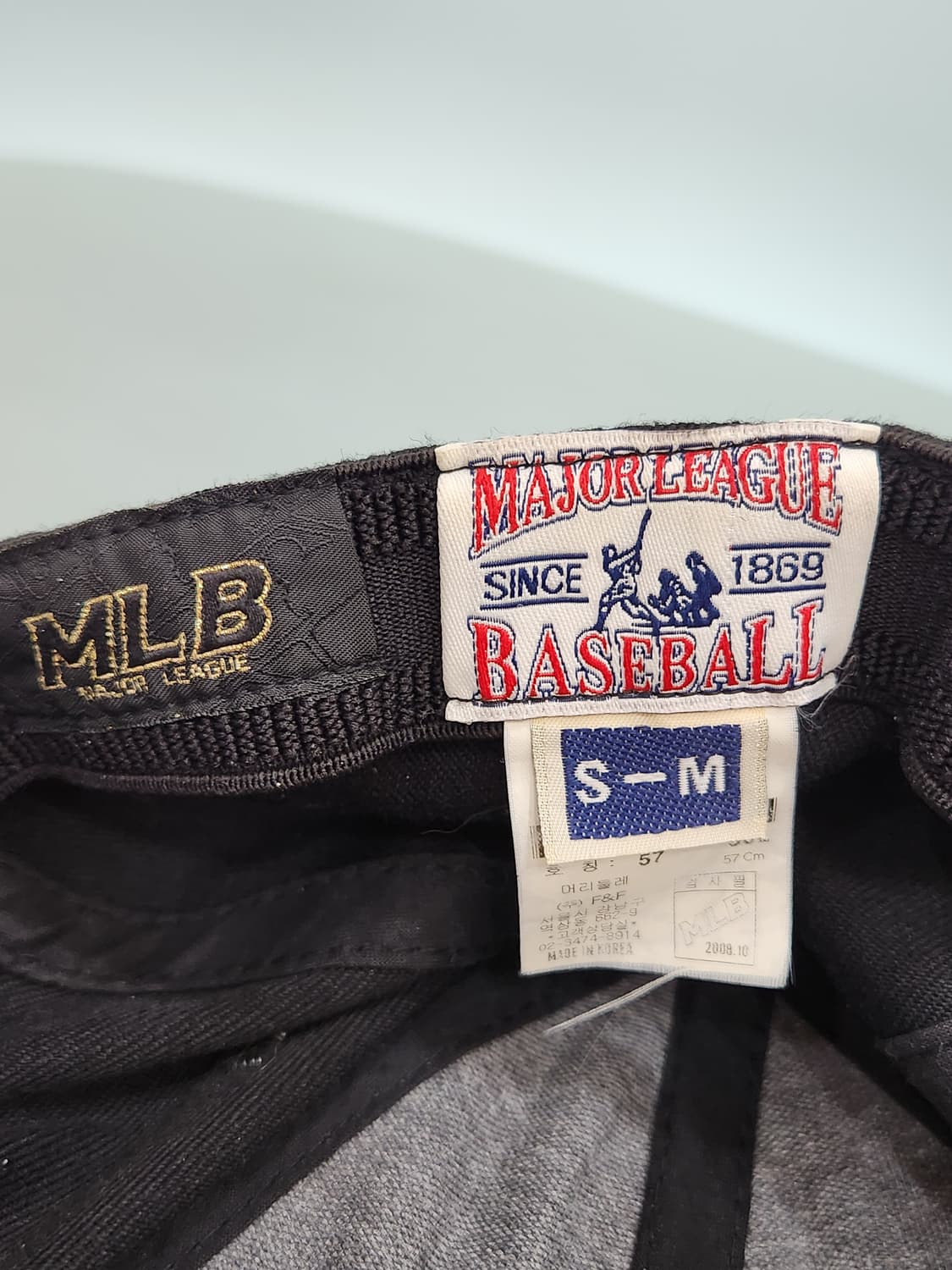 MLB DC 로고 블랙 볼캡 야구 모자 S-M 상품이미지8