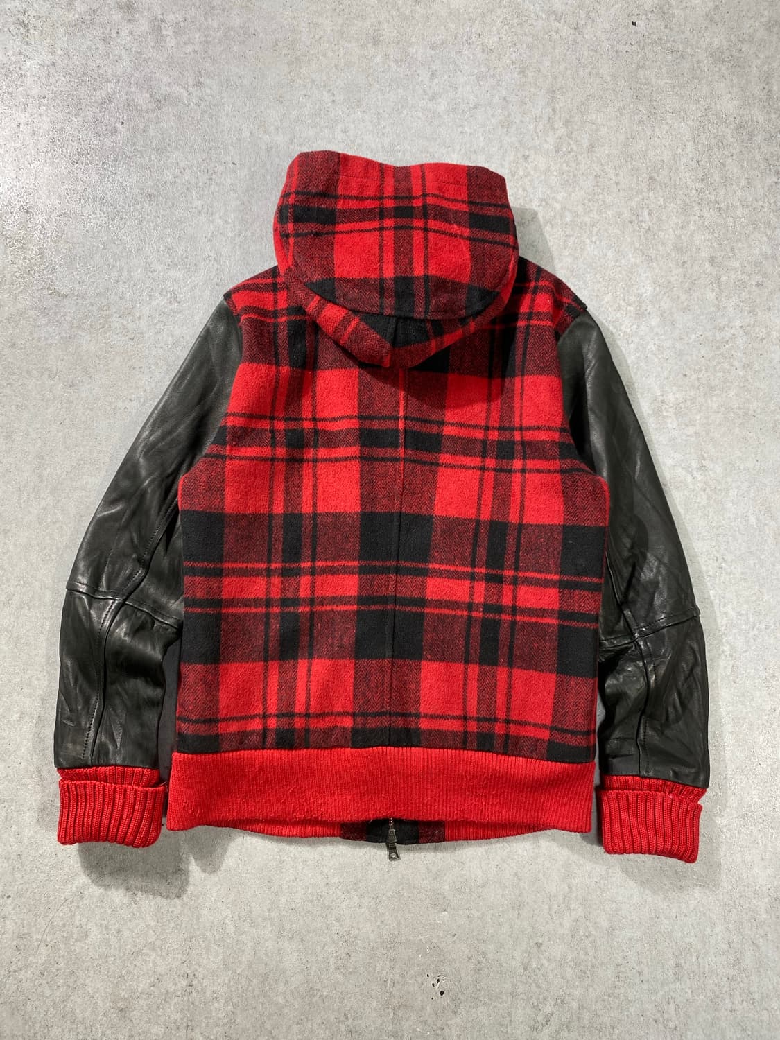 [M] Retro Grade 일본빈티지 투웨이 울 레더 후드집업 자켓 상품이미지7