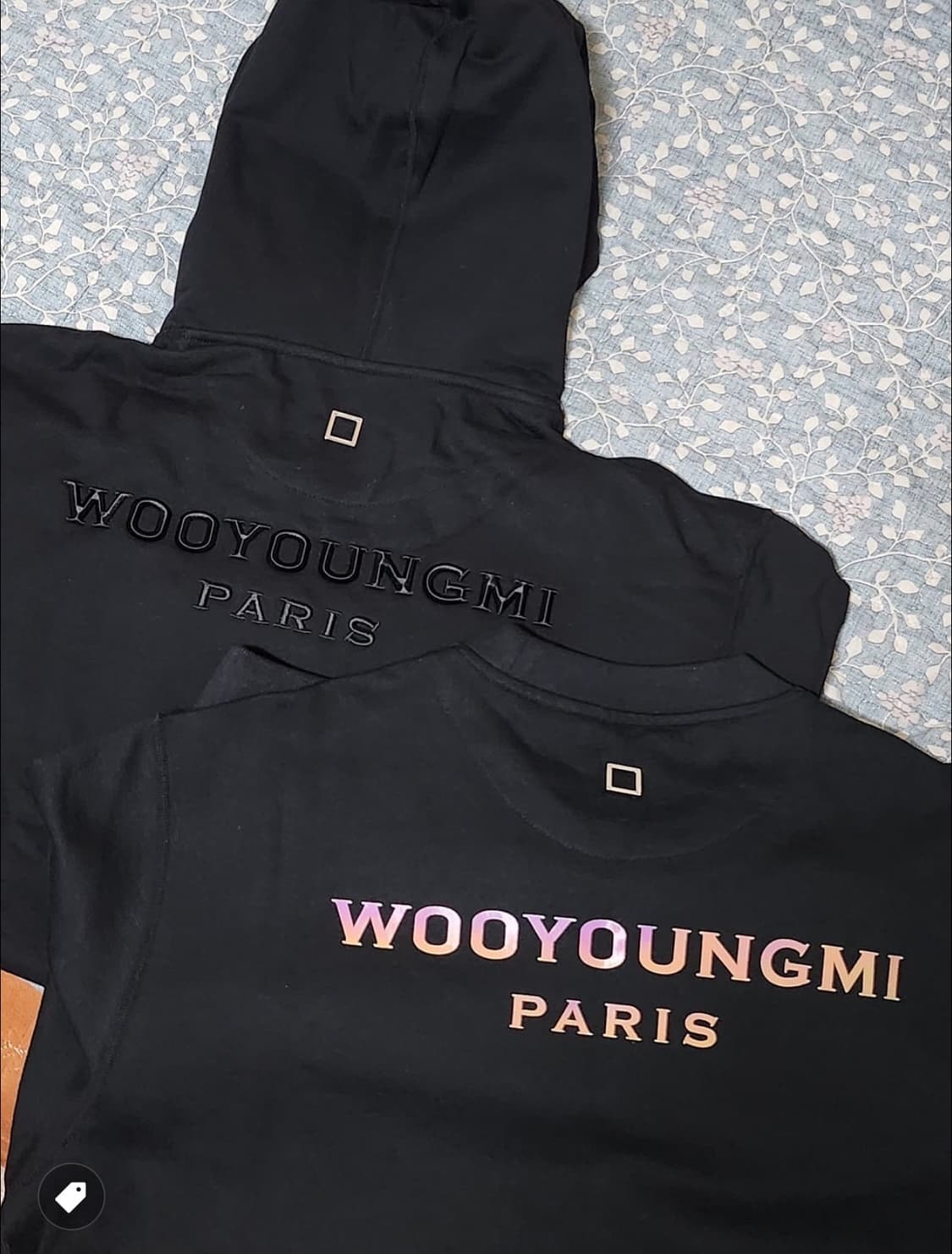 우영미 피라미드 로고 후드 블랙 23SS 46사이즈 상품이미지2