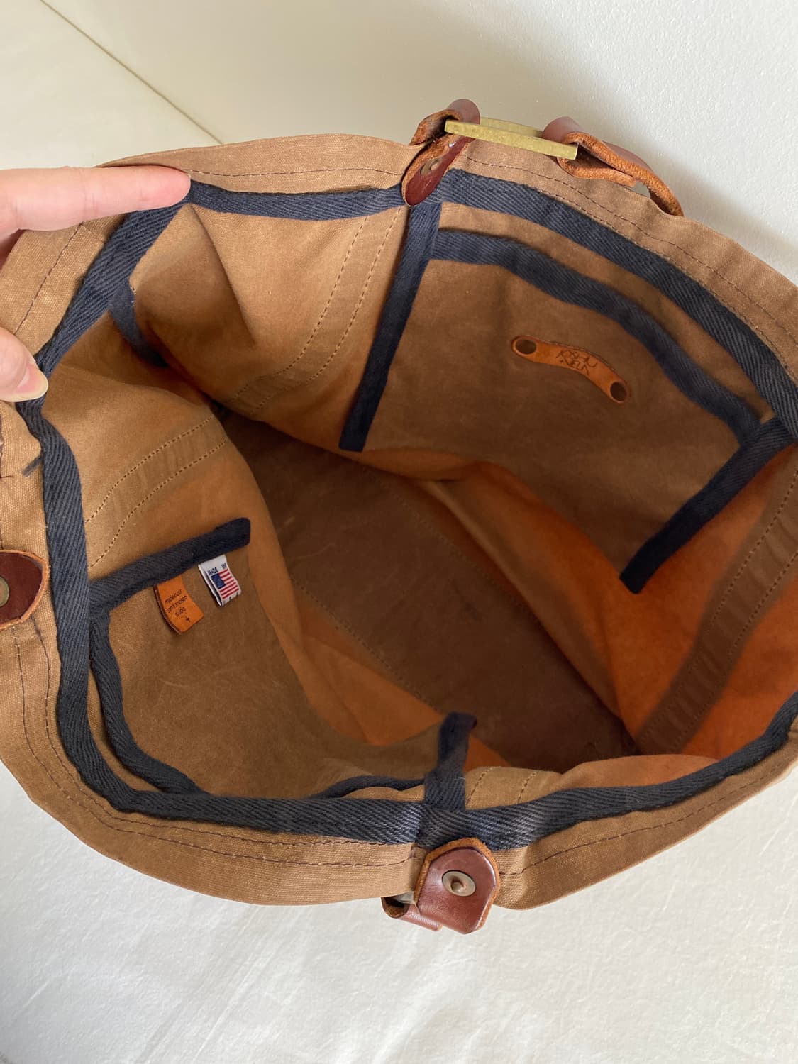 조슈아 벨라 왁스 캔버스/레더 토트백 상품이미지8