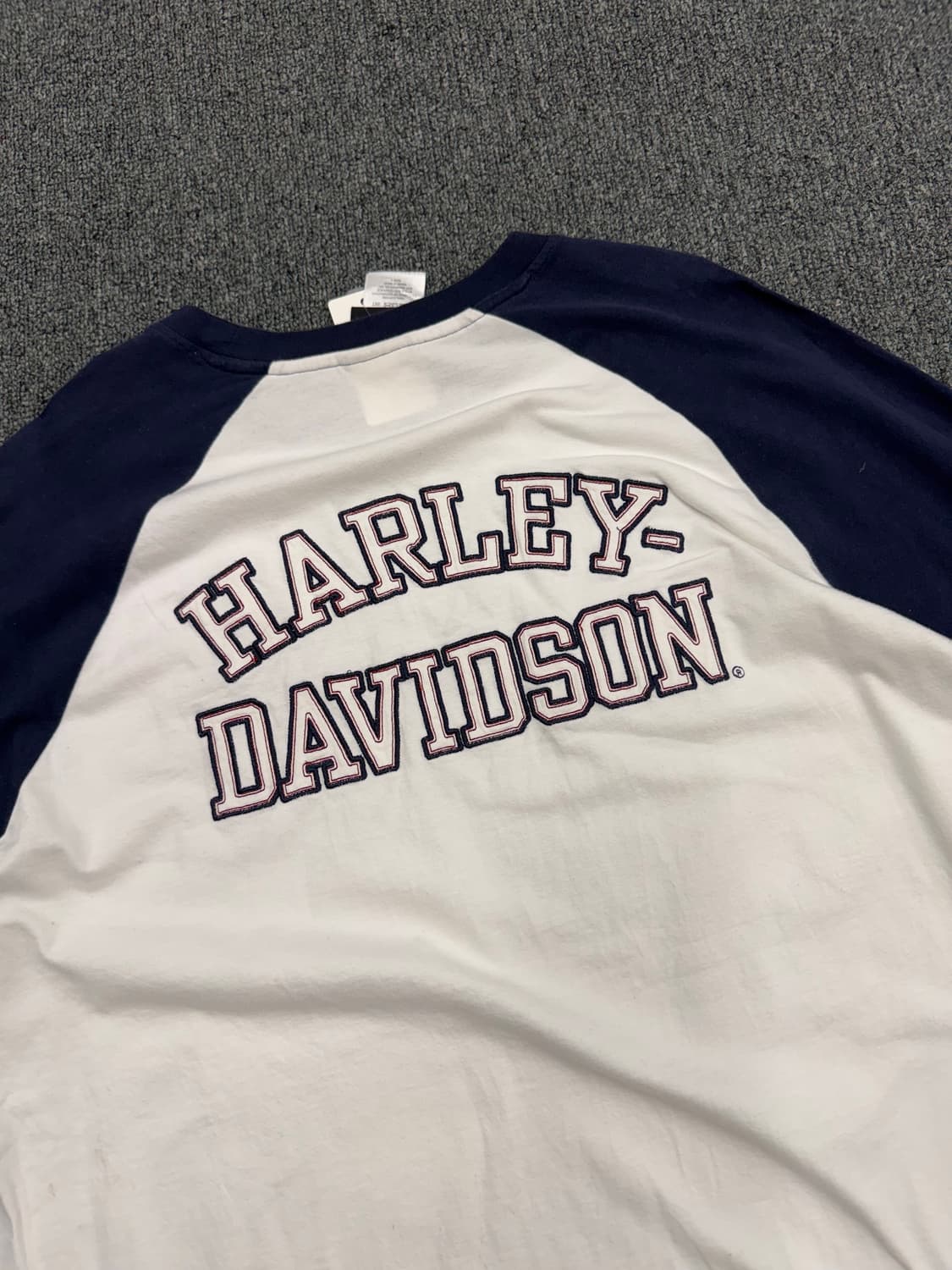 할리데이비슨 빈티지 넘버1자수 래글런 롱슬리브 상품이미지5