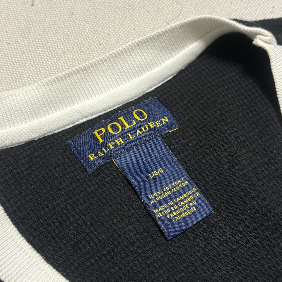 L 폴로랄프로렌 와플 니트 반팔티 상품이미지4