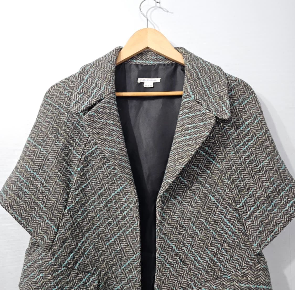 손정완 헤링본 트위드 케이프 코트 ~55반 상품이미지1