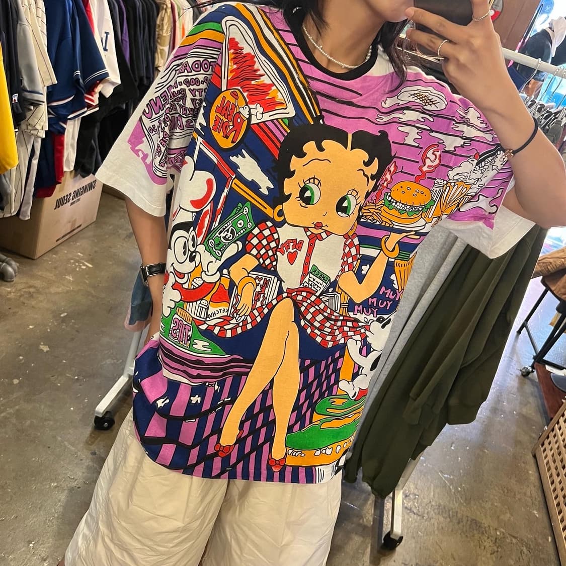 Betty boop print T-shirt 상품이미지9