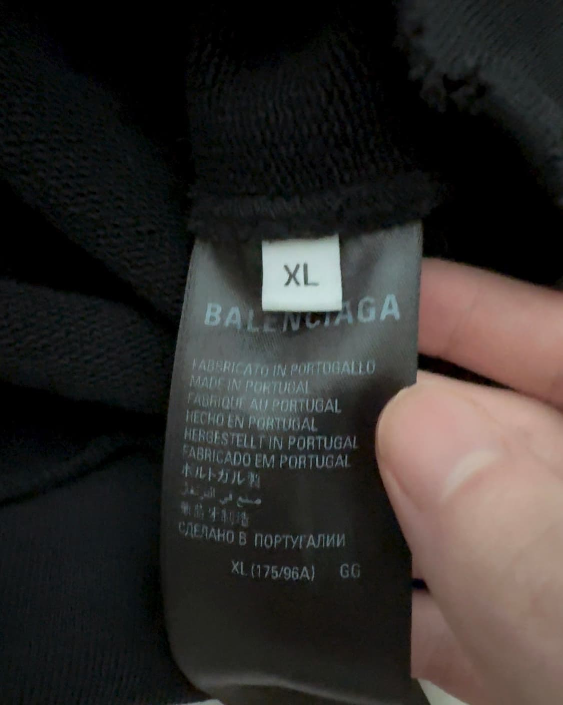 [XL] 발렌시아가 22fw be different 후드 블랙 상품이미지6