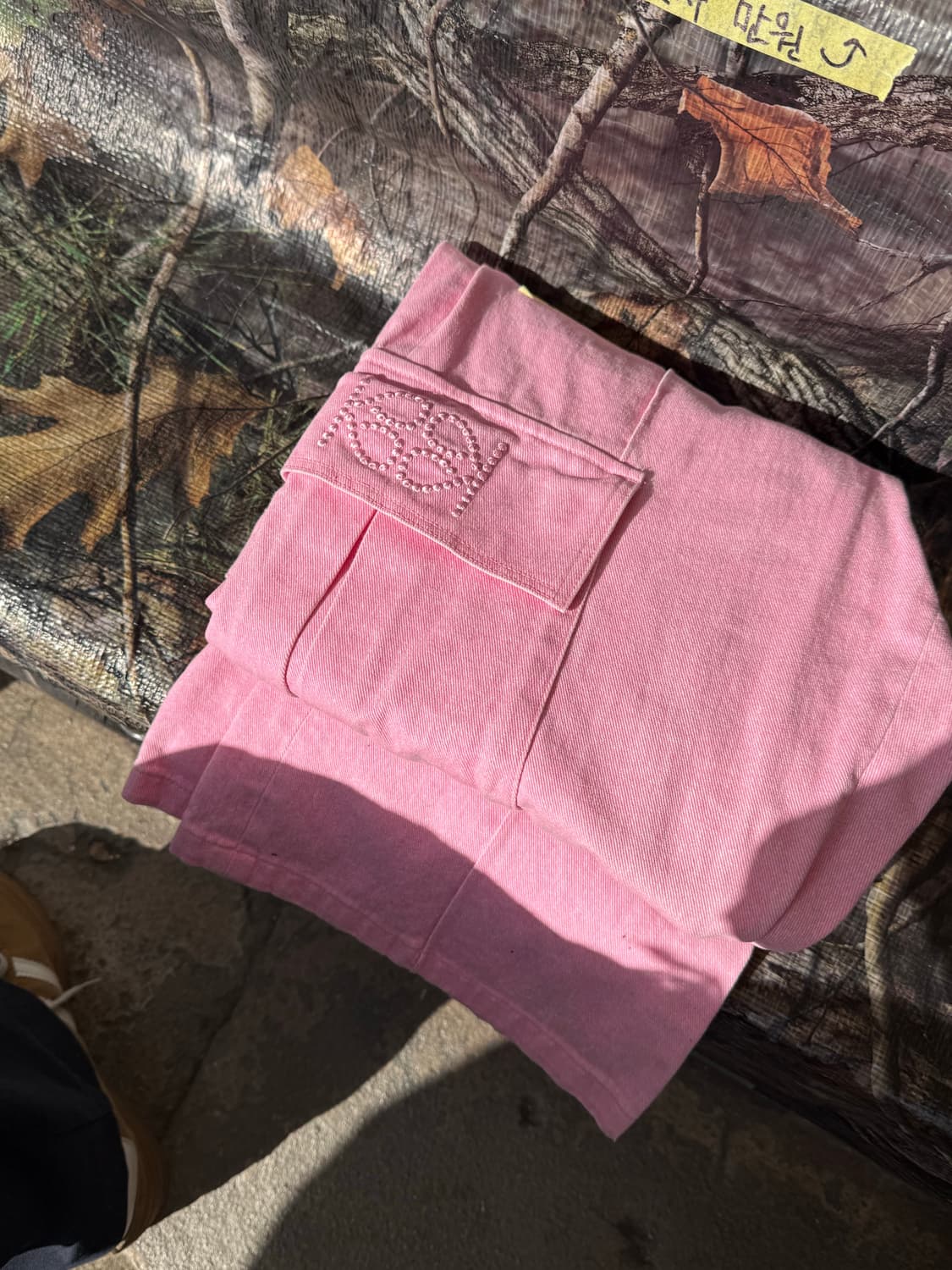 KIJUN 기준 핑크 로고 카고 바지 s 상품이미지3