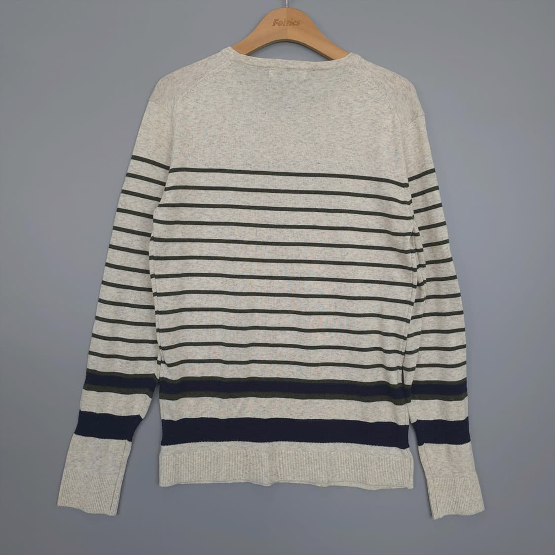 새제품) 빈폴 BEANPOLE 단가라 스트라이프 면 니트 100 상품이미지4