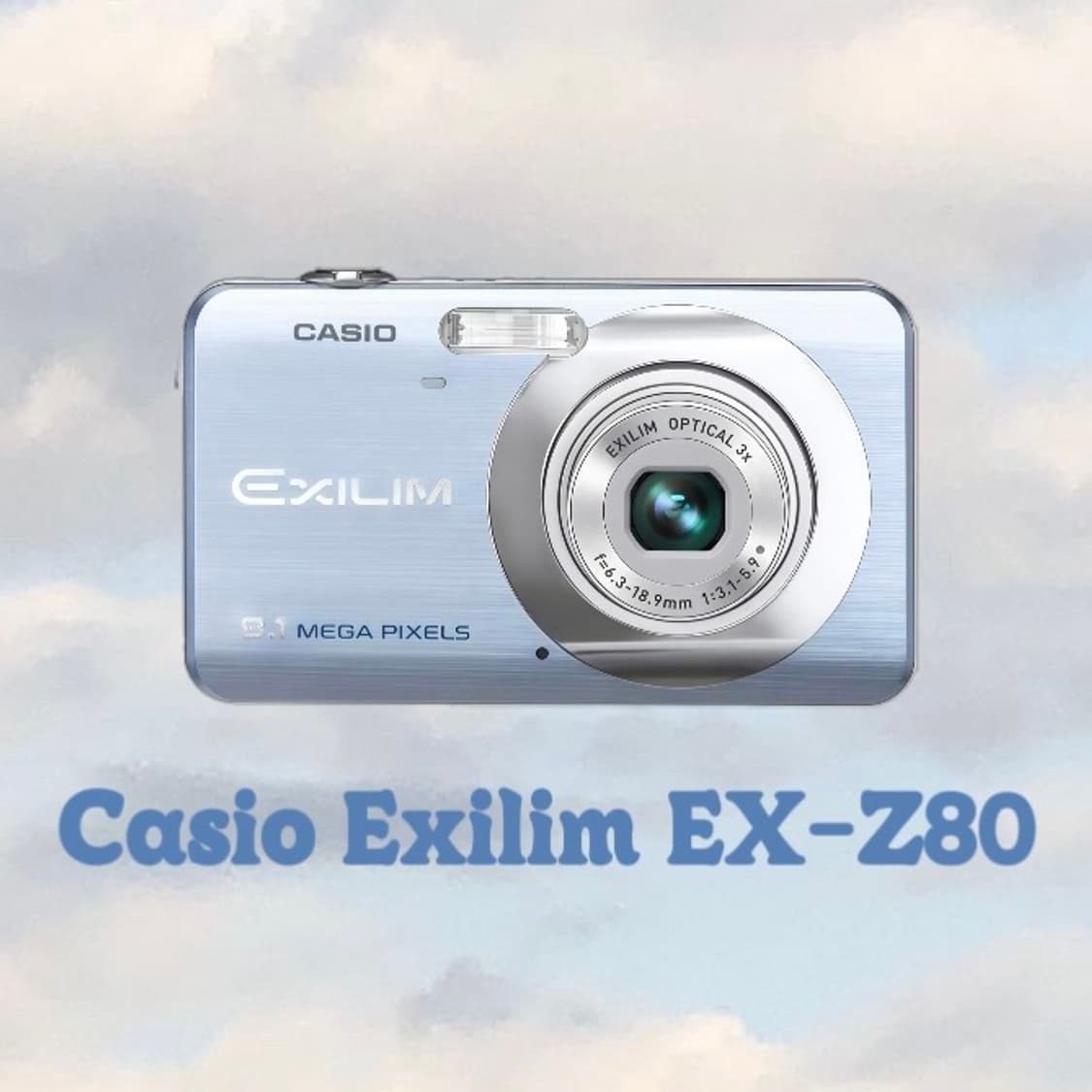 [작례O] 카시오 엑슬림 EX-Z80 블루 빈티지 디지털 카메라 디카 상품이미지1