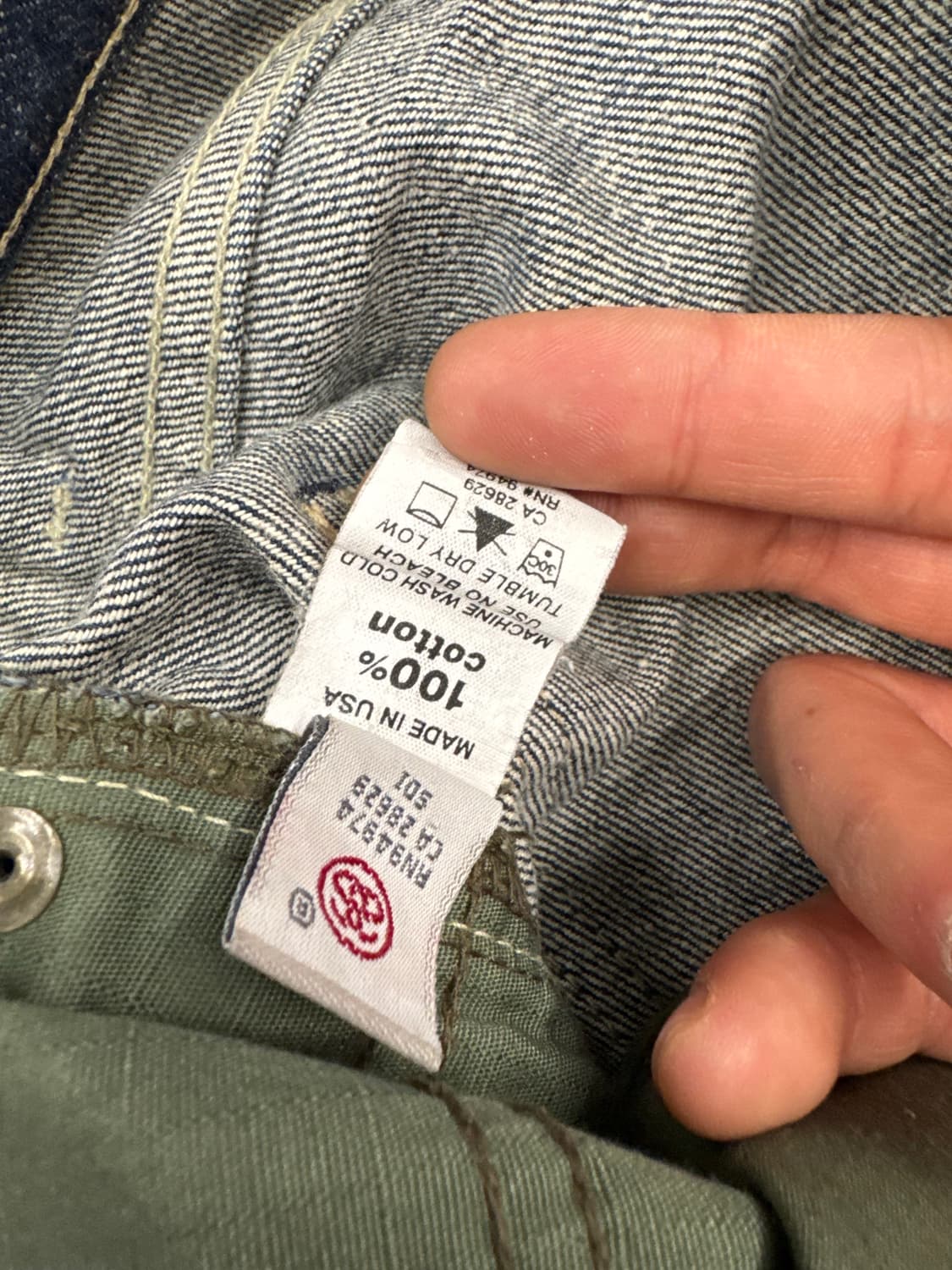 32)90’s 스투시-DM 빈티지 버튼플라이 데님 팬츠 상품이미지6