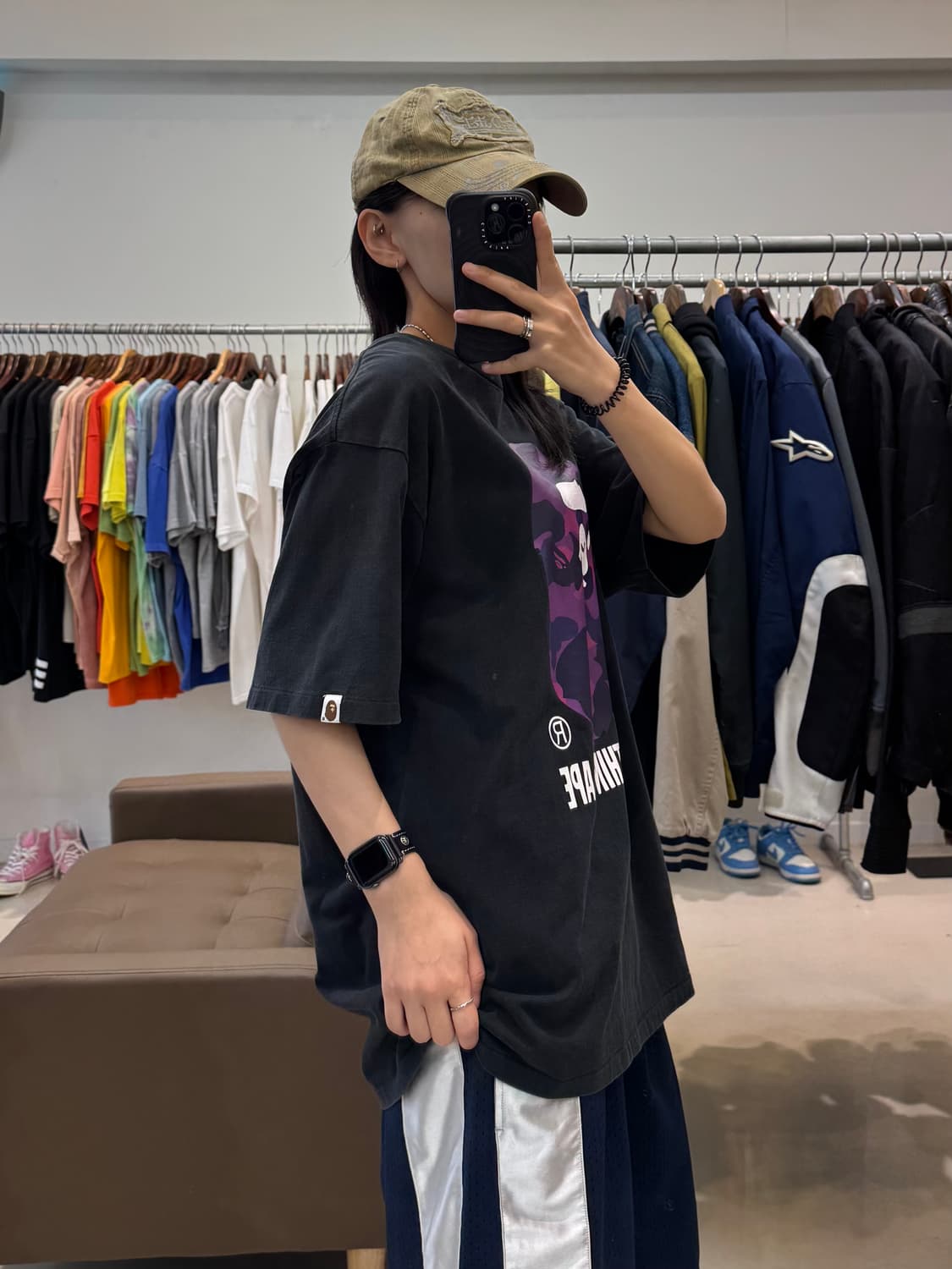 베이프 컬러카모 빅에이프 헤드 반팔 상품이미지6
