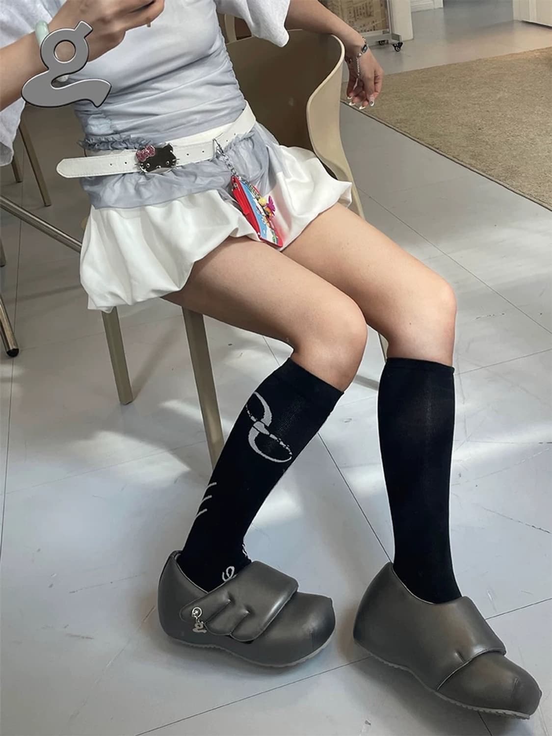 그레이프 grape WING platform SHOES gray 상품이미지3