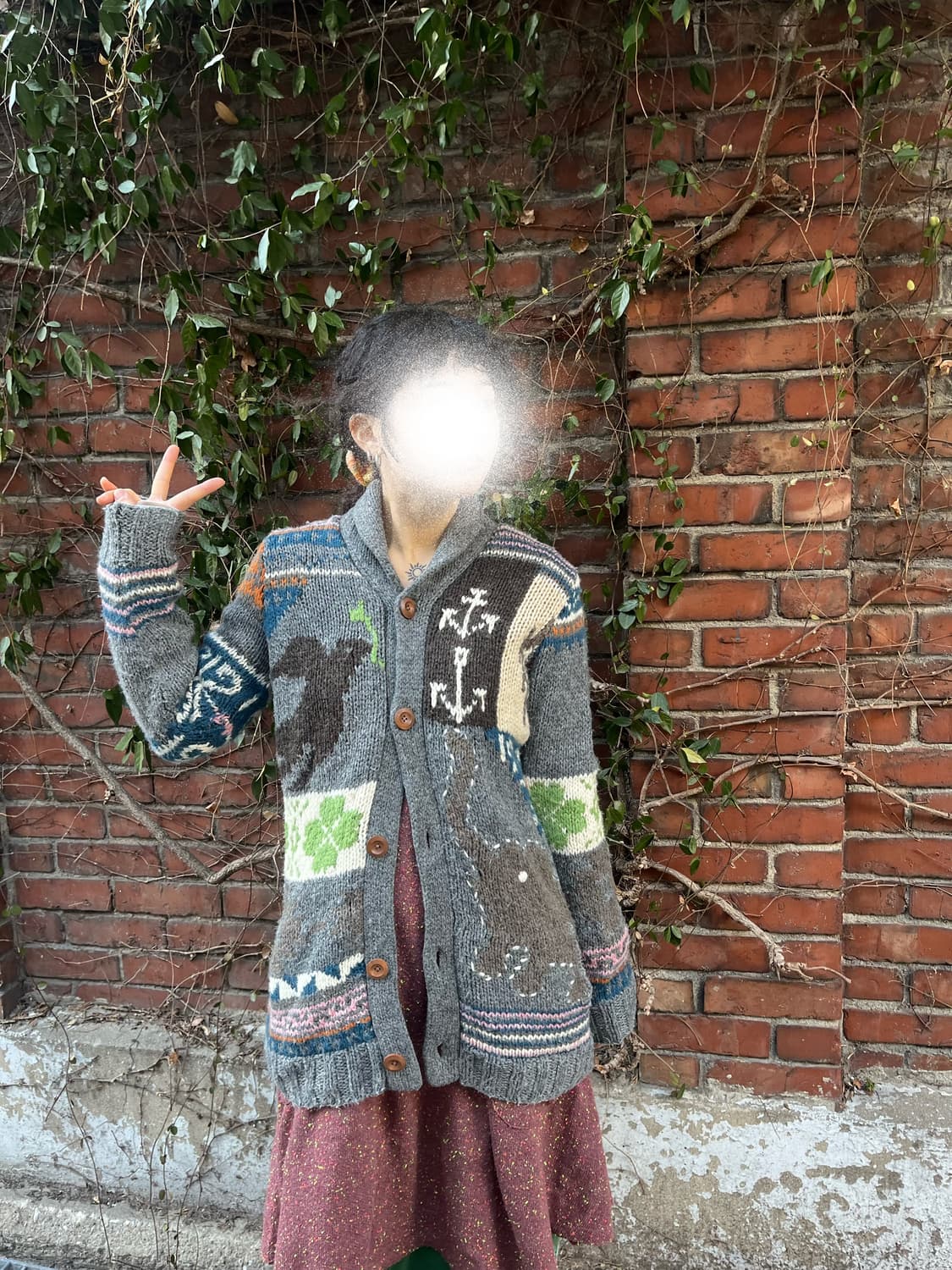 일본 무드 뜨개질 니트 가디건 상품이미지4