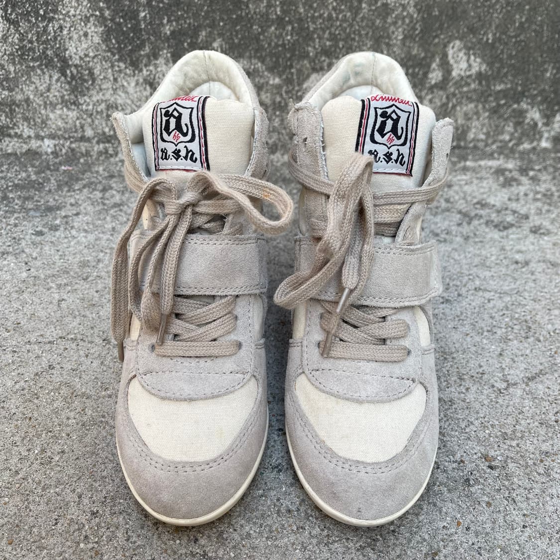 [36] ASH 베이지 스웨이드 웨지힐 스니커즈 (230) 상품이미지2