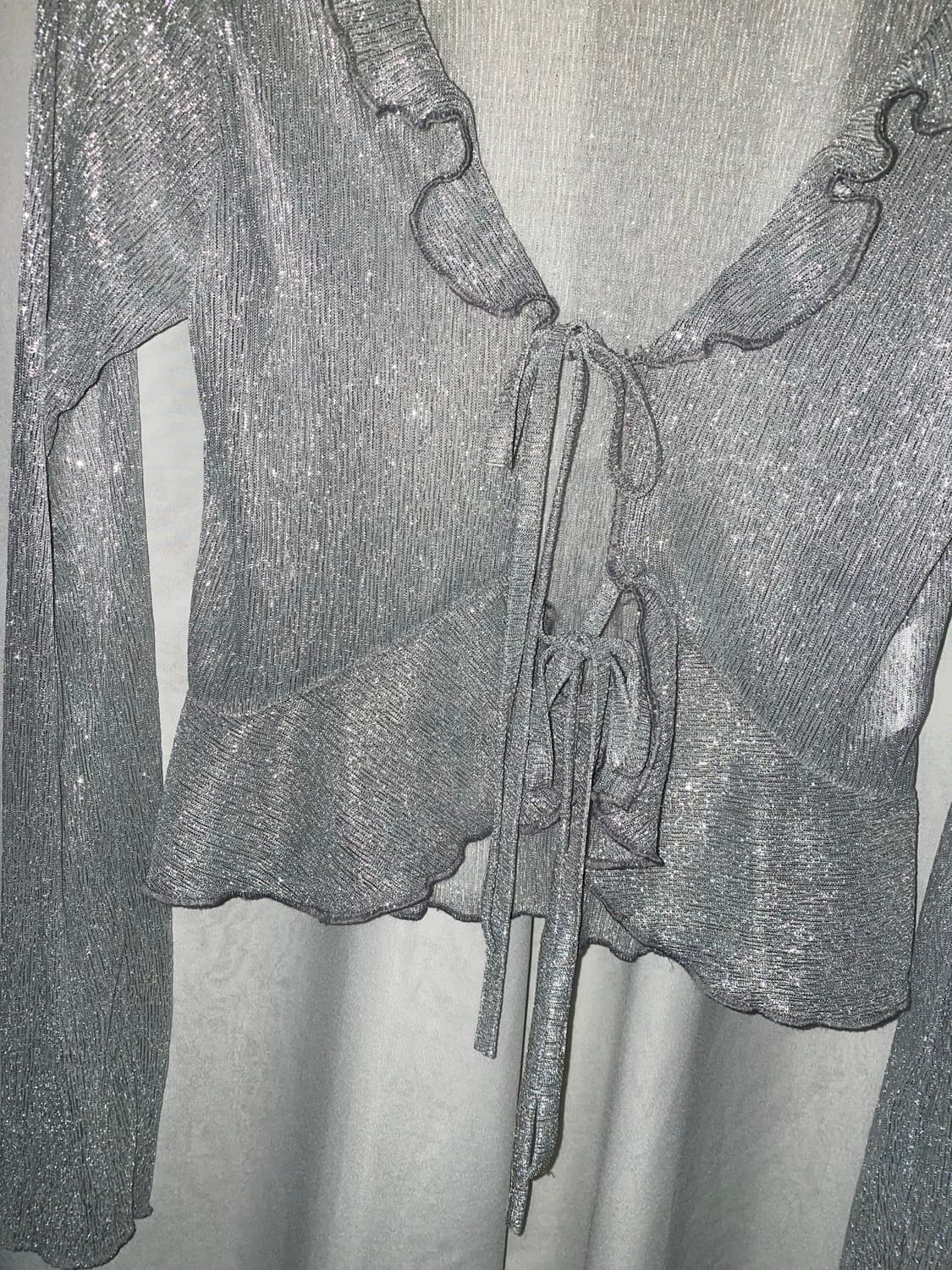 실버 스트랩 프릴 가디건 페어리 상품이미지1