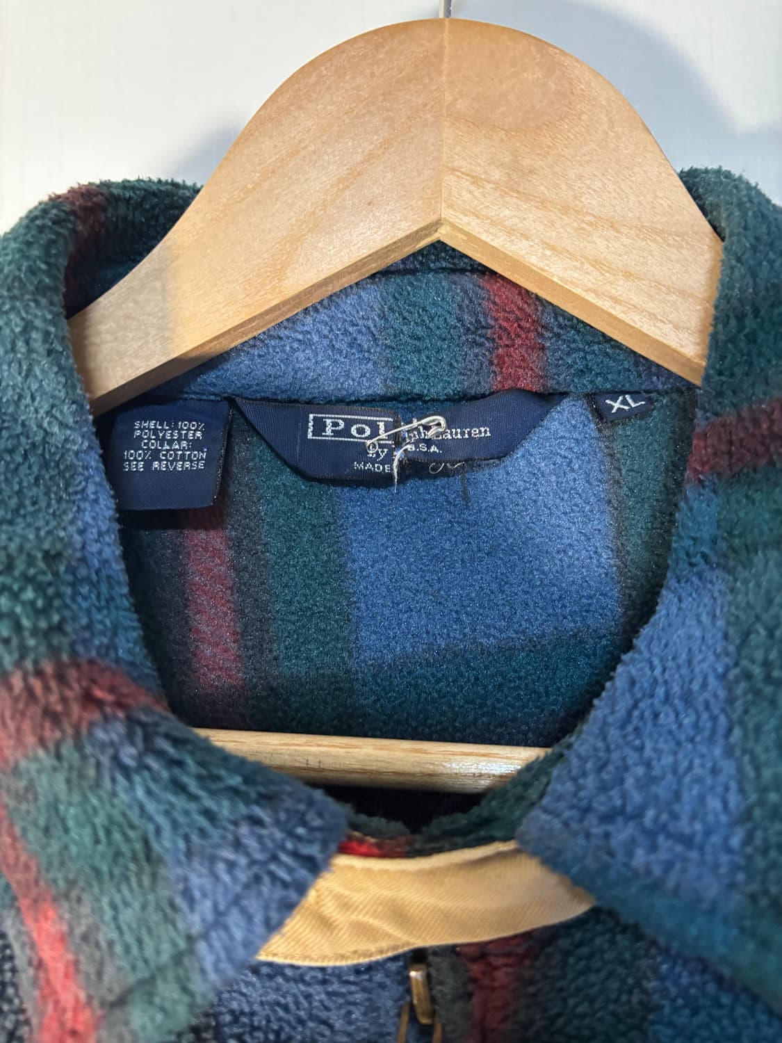 90s POLO 폴로 체크 플리스 스윙탑 드리즐러 빈티지 자켓 상품이미지6