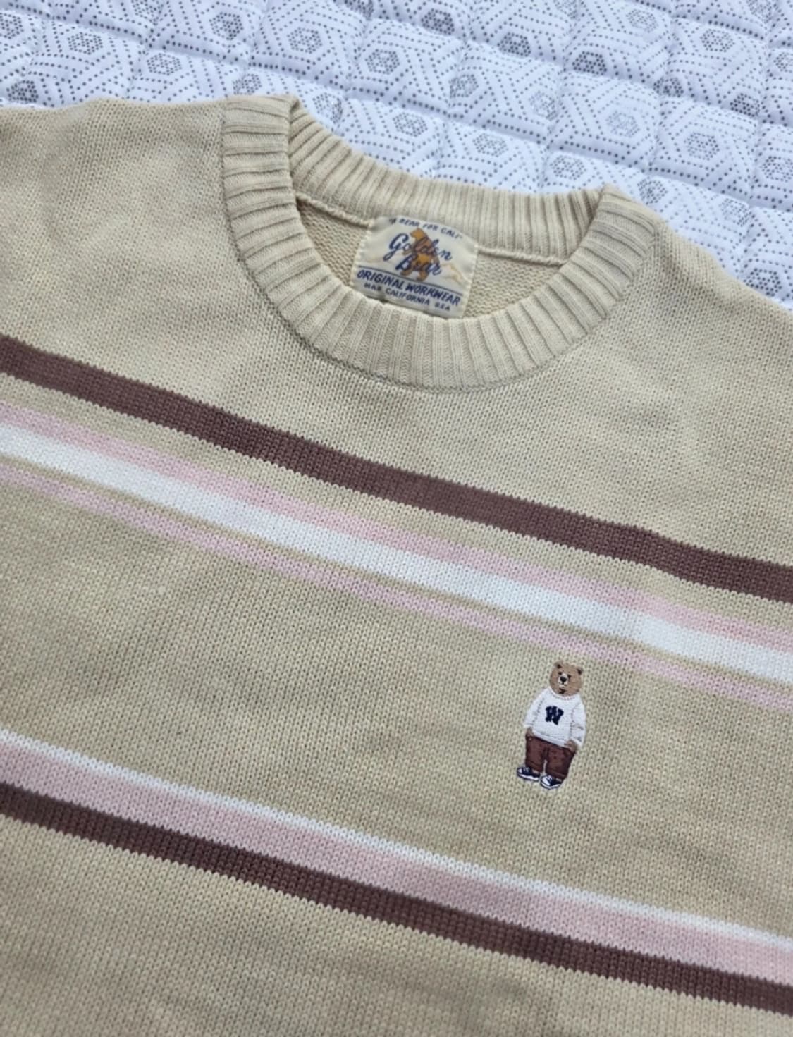 골든베어 스트라이프 니트 100 상품이미지2