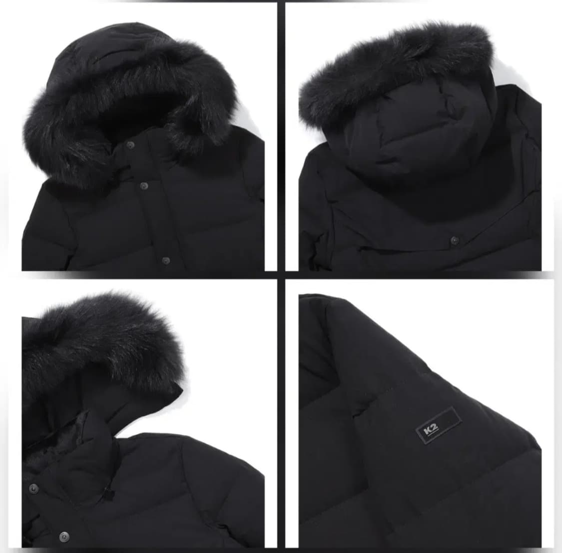 (새제품) K2 여성 구스다운 숏패딩 블랙90 그레이90 상품이미지4