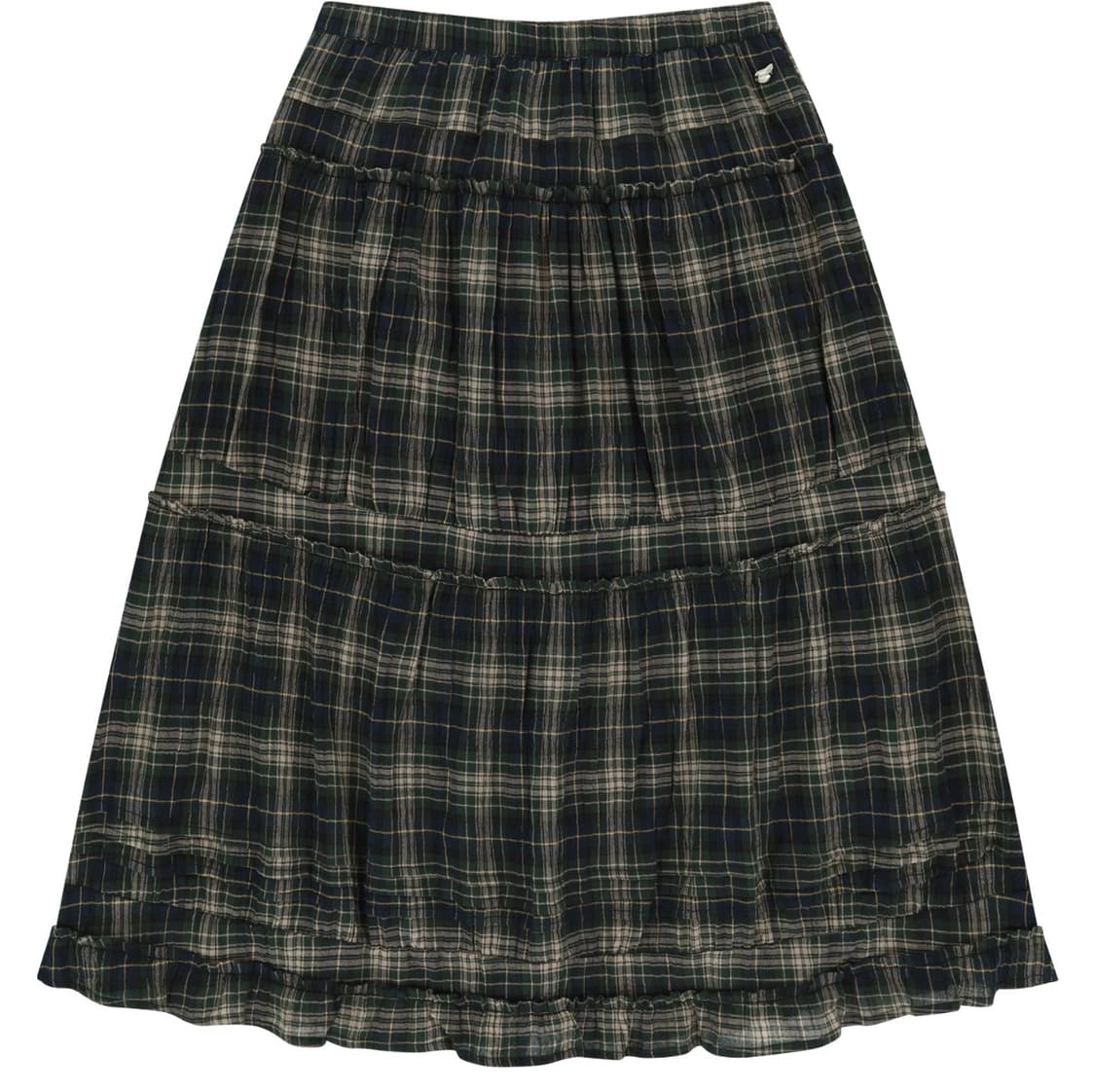 (색상 교환) 코이세이오 셔링 미디스커트 체크->화이트 상품이미지1