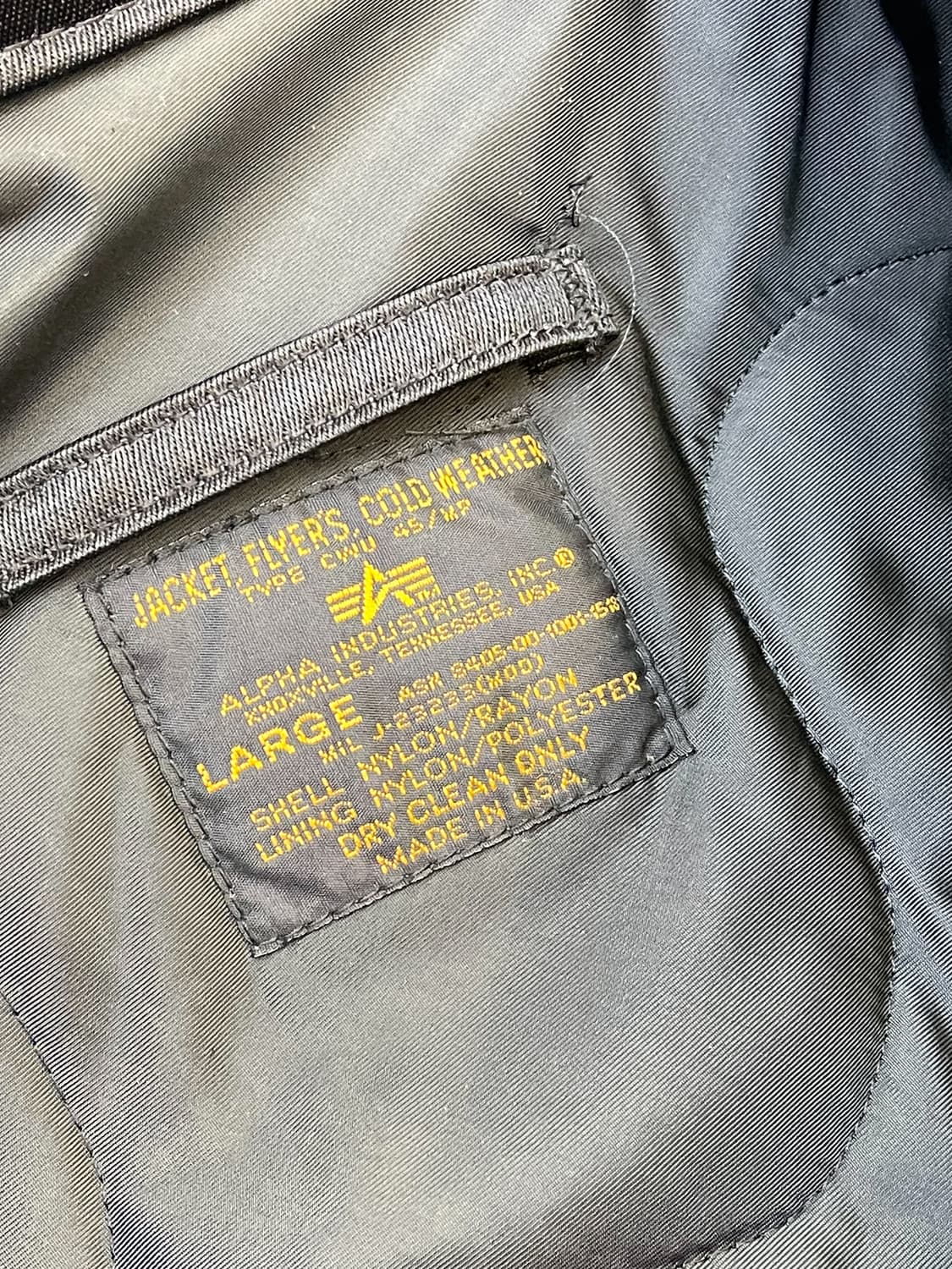 알파인더스트리 U.S.A.F CWC-45/P 플라이트 자켓 상품이미지5