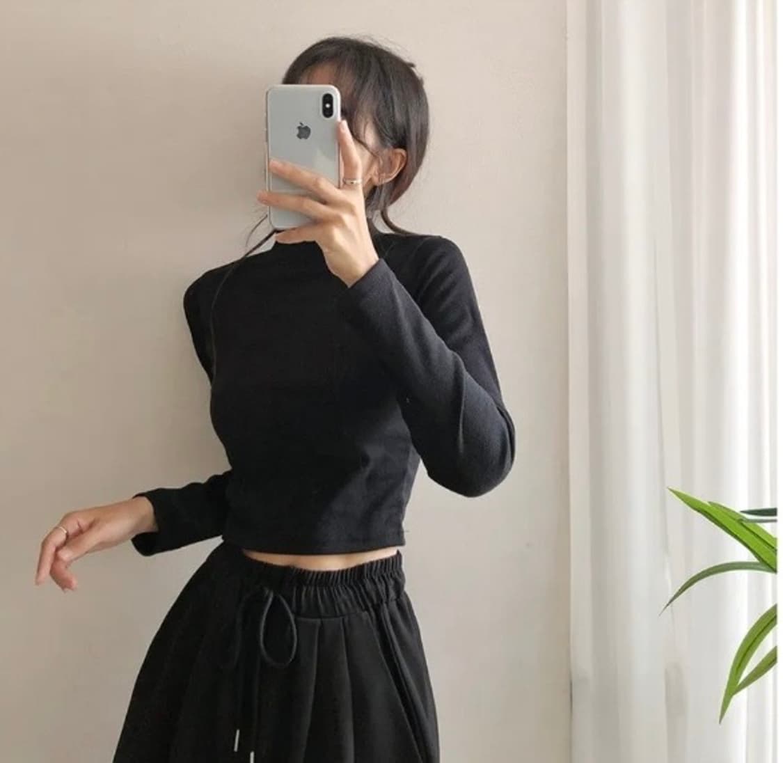 (보풀X) 쫀쫀 크롭 목티 상품이미지1
