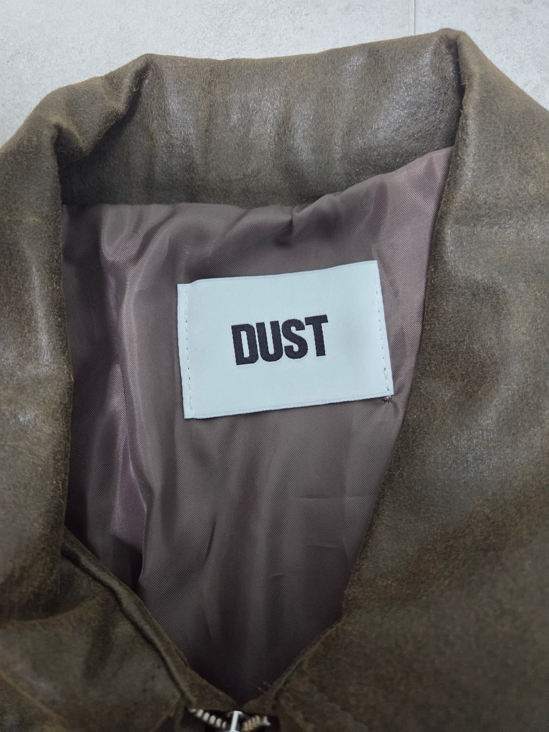 DUST 더스트 빈티지 무드 레더 블루종 재킷 상품이미지3