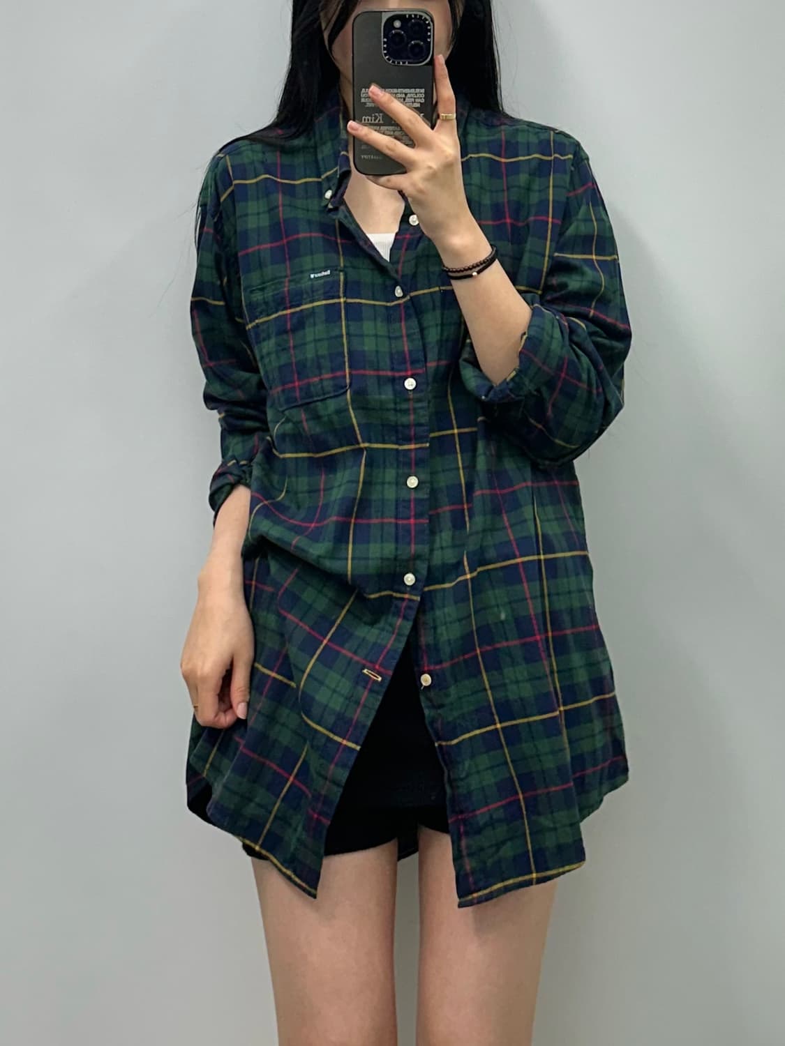 바버 블랙워치 체크 옥스포드 셔츠 상품이미지1