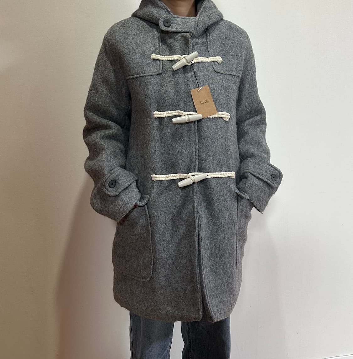 (새상품) 그레이 떡볶이 누빔 코트 남녀공용 상품이미지2