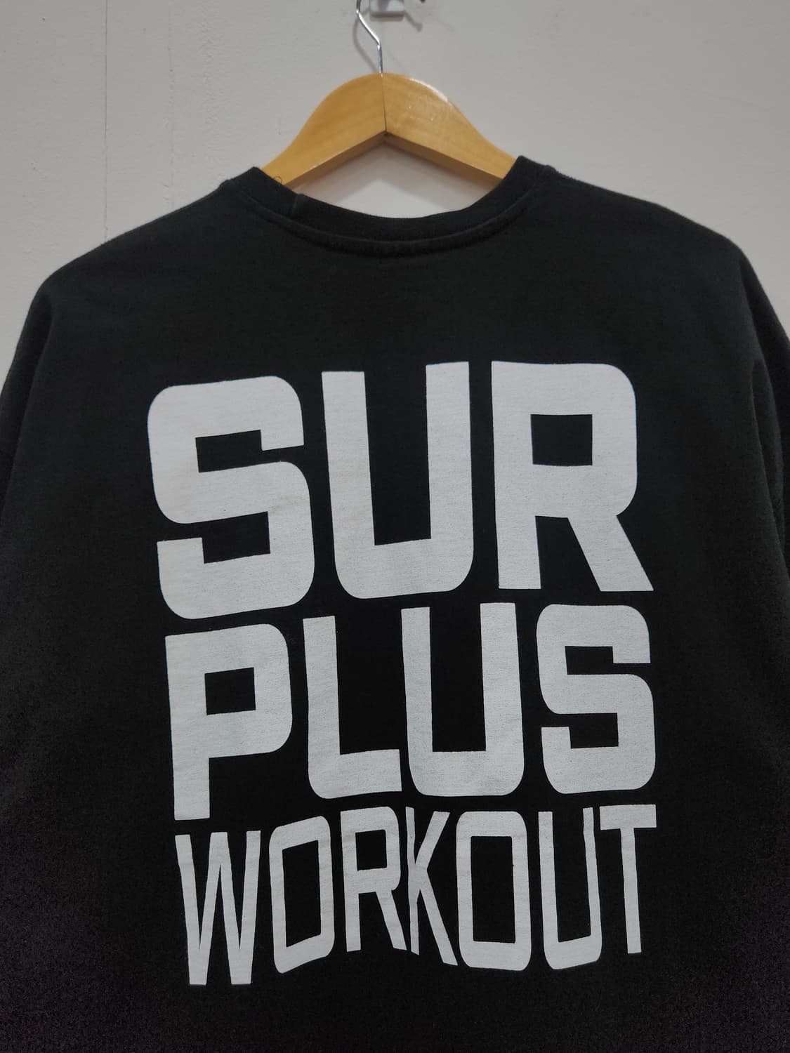 [L/XL] SURPLUS WORKOUT 검정 반팔 티셔츠 오버핏 상품이미지2