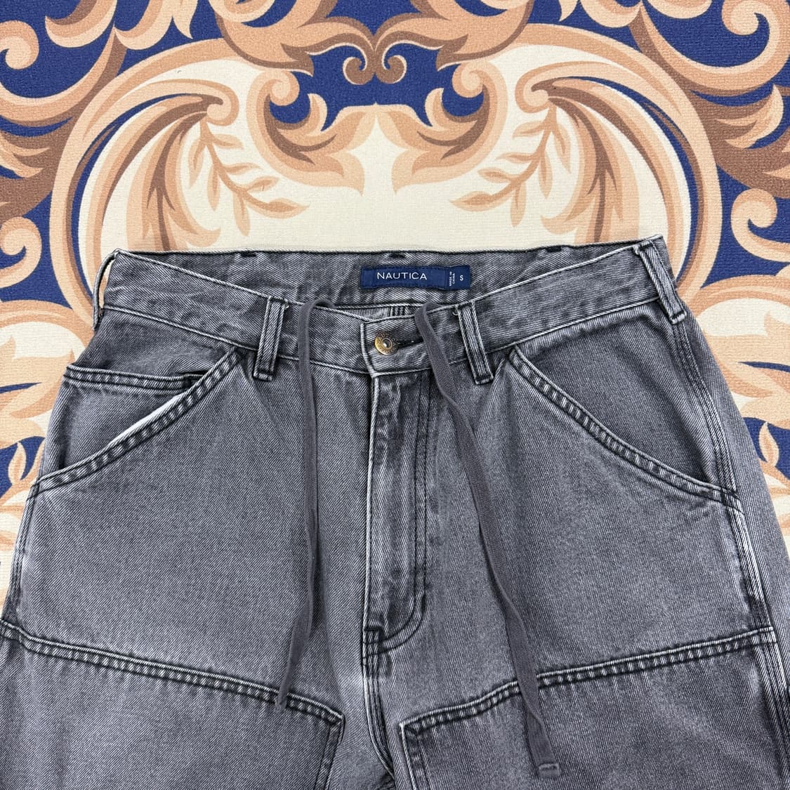 (S)JPN 노티카 Nautica 더블니 데님팬츠(그레이) 상품이미지2