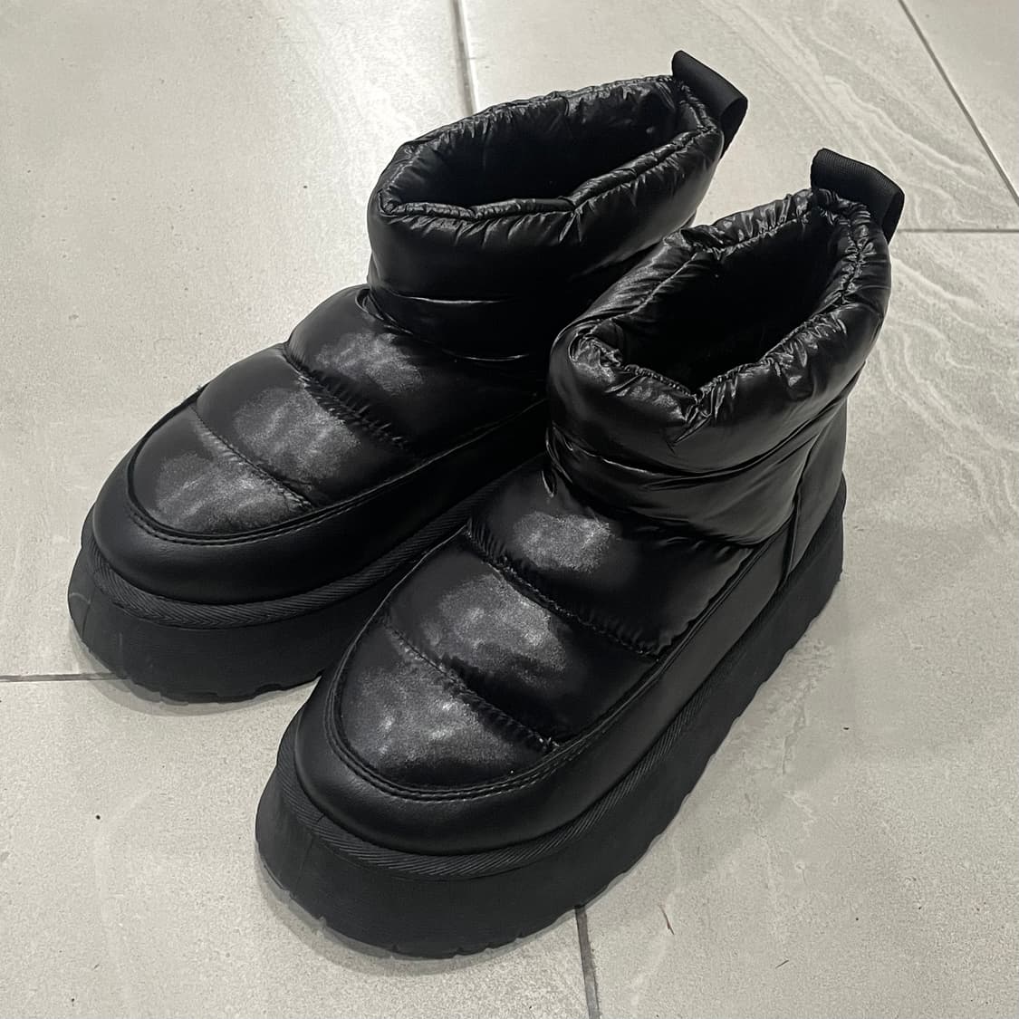 [1회착용] 슈펜 플랫폼 패딩부츠 블랙 부츠 240 상품이미지6