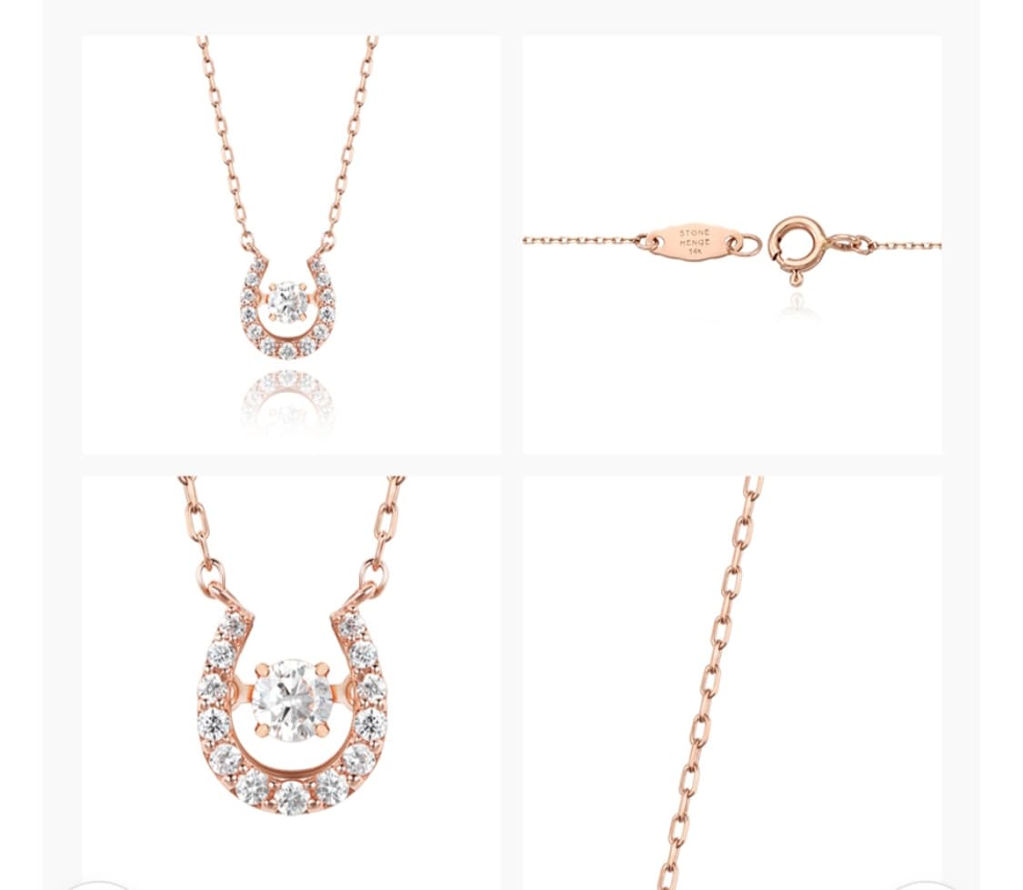 스톤헨지 댄싱스톤 로즈골드 14K 목걸이 (세척 완료) 상품이미지2