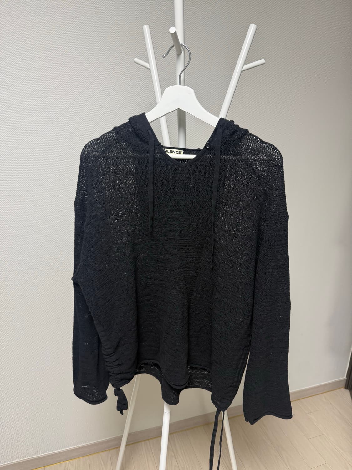 인사일런스 썸머 후드 니트 BLACK 상품이미지5