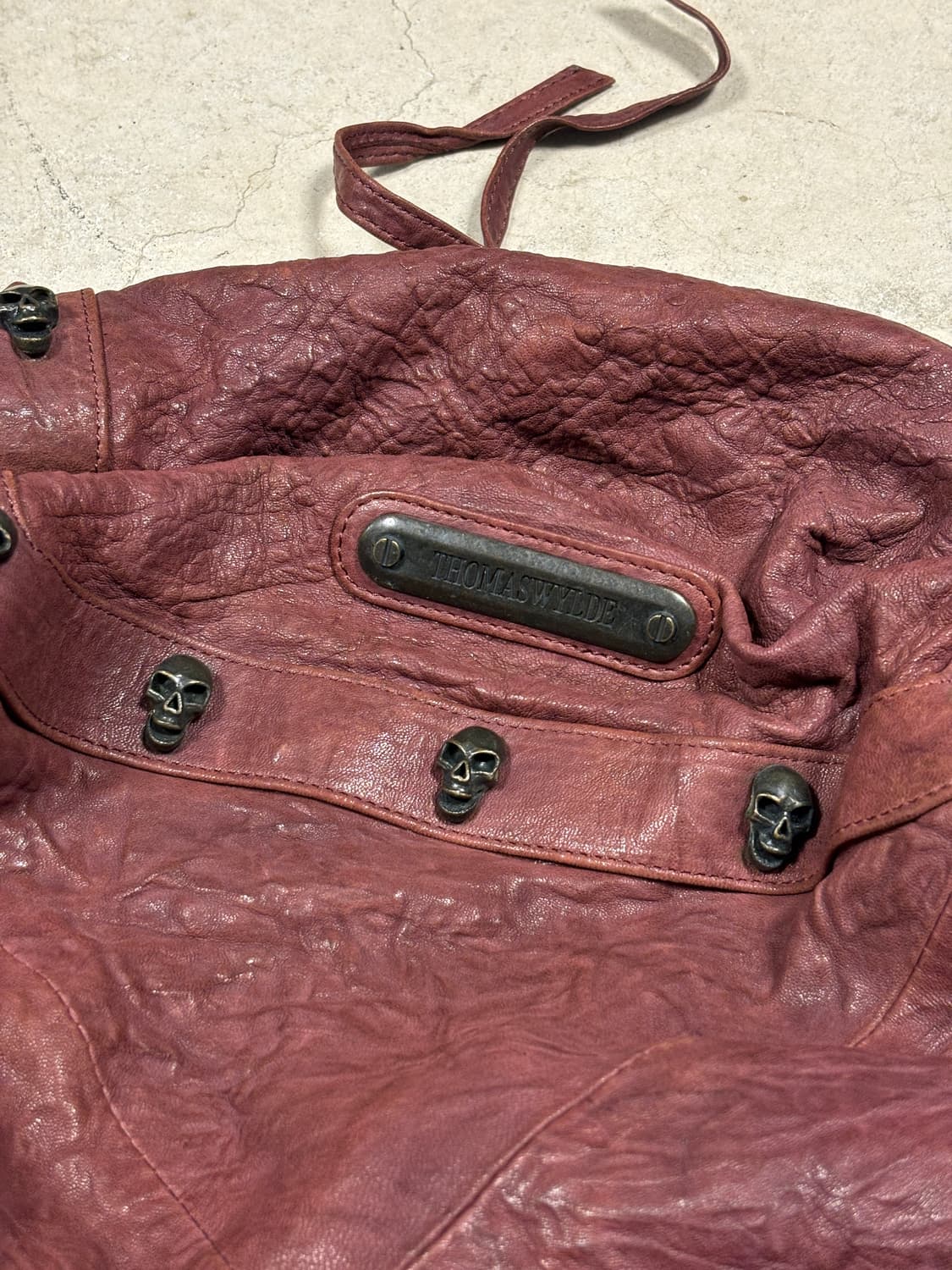 thomas wylde 토마스와일드 버건디 레더 체인백 상품이미지7