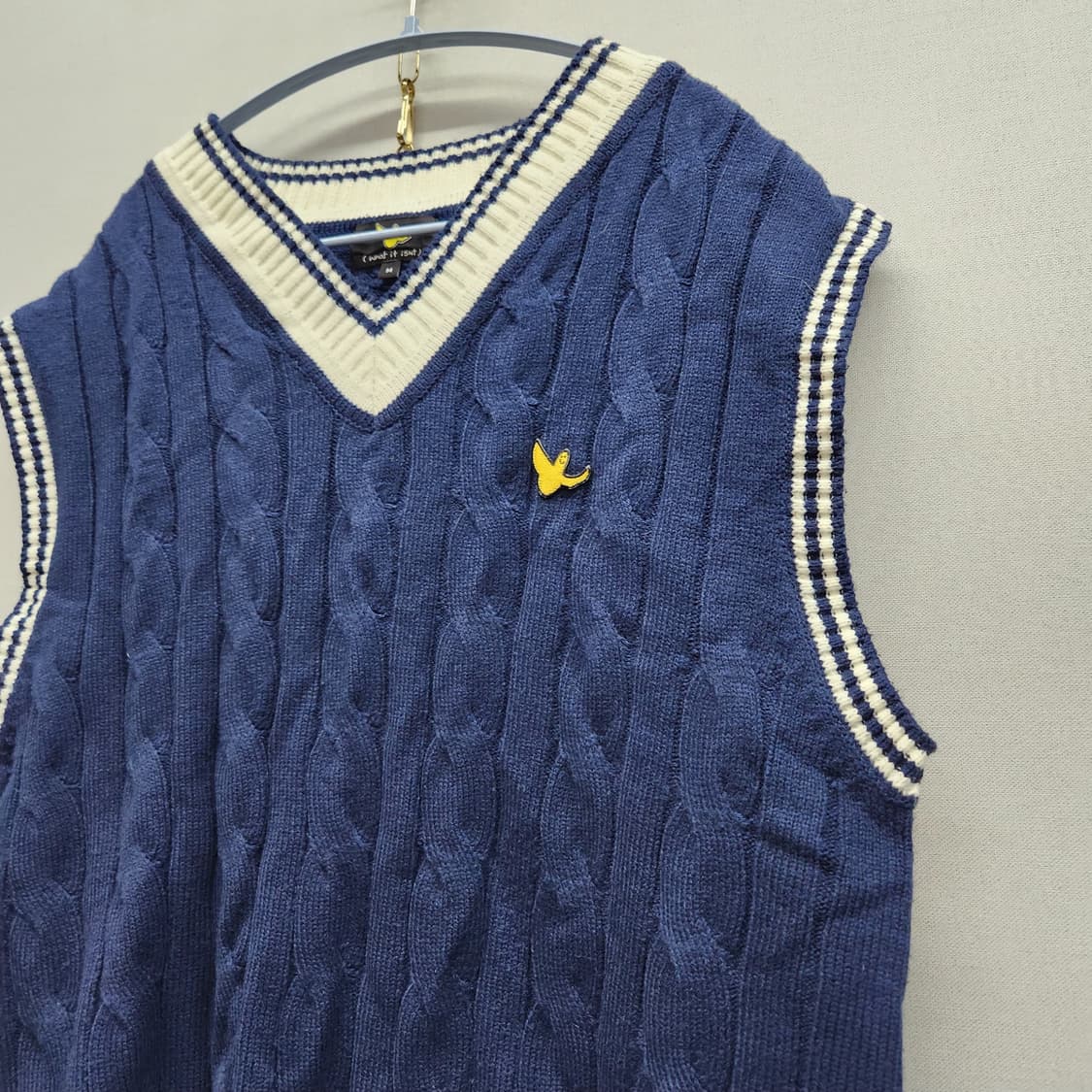 와릿이즌 로고 케이블 니트 조끼 M(L) 남여공용 상품이미지3