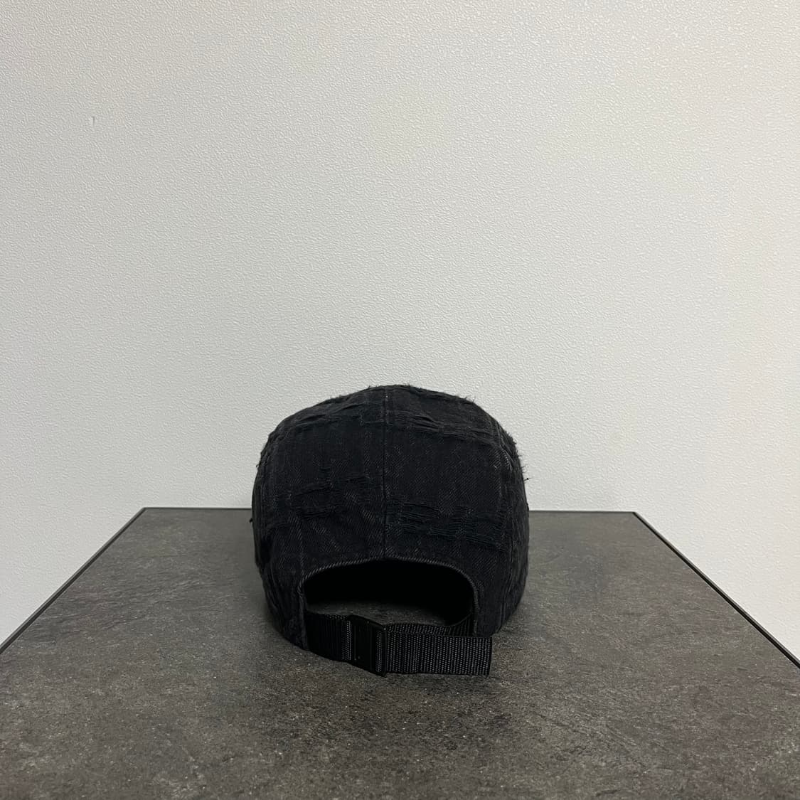 슈프림 프레이드 워시드 데님 블랙 박스로고 캠프캡 모자 상품이미지4