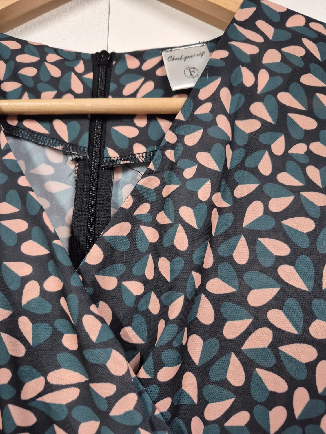 그린 페턴 쉬폰 원피스 상품이미지3