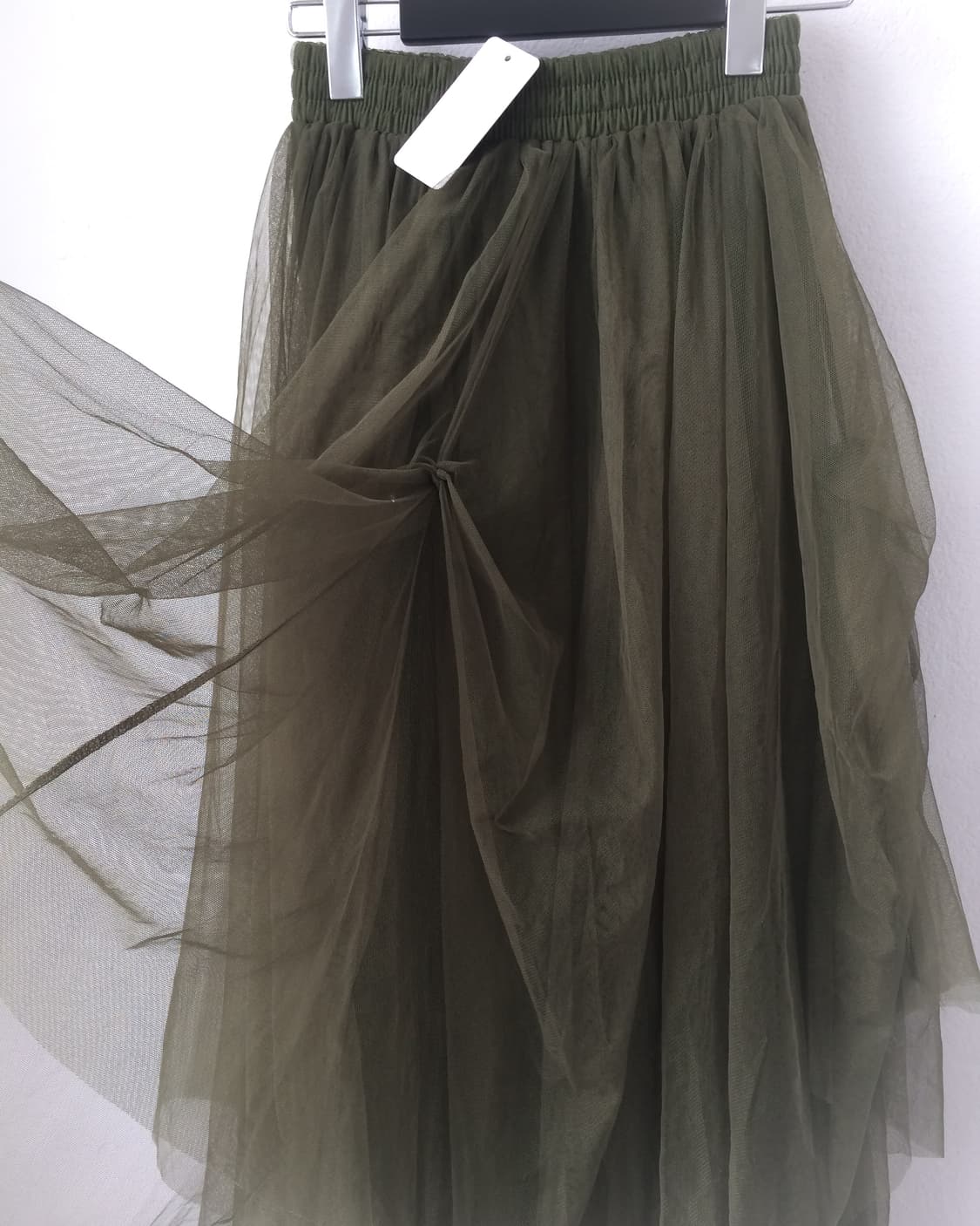 Pin tuck drape point sha long skirt 상품이미지6