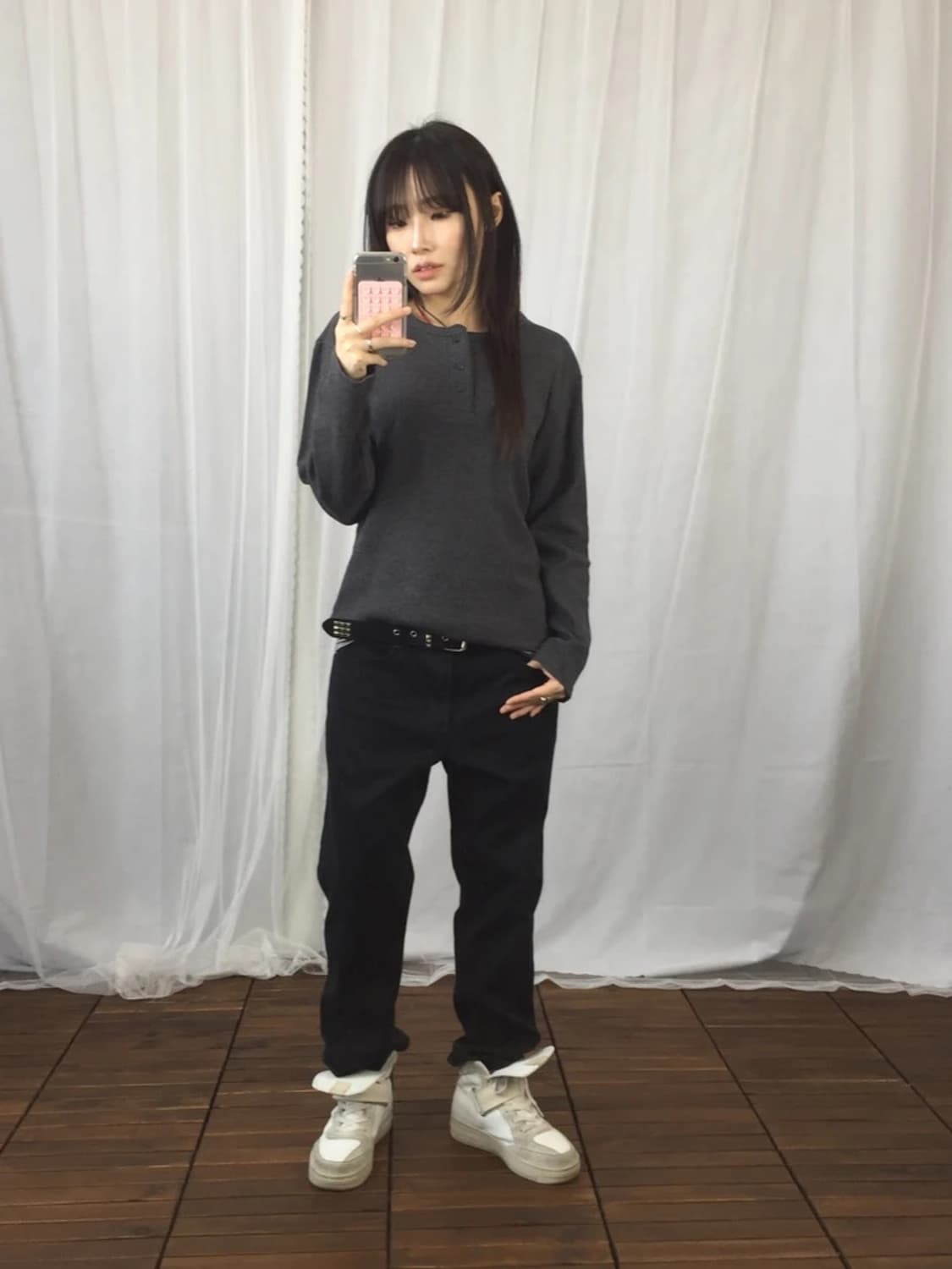 AVIREX U.S.A. Gray Henley Tee 상품이미지3