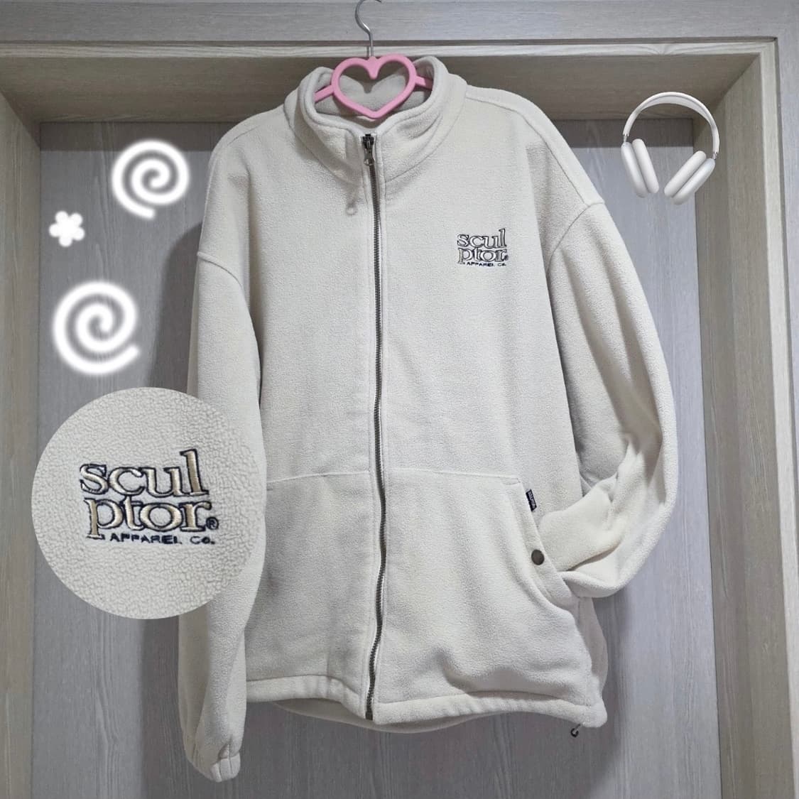 스컬프터 아이보리 플리스 상품이미지1