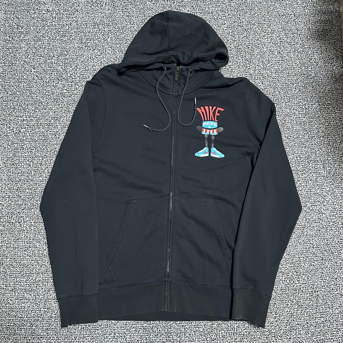 (XL) 나이키 블랙 후드집업 상품이미지1