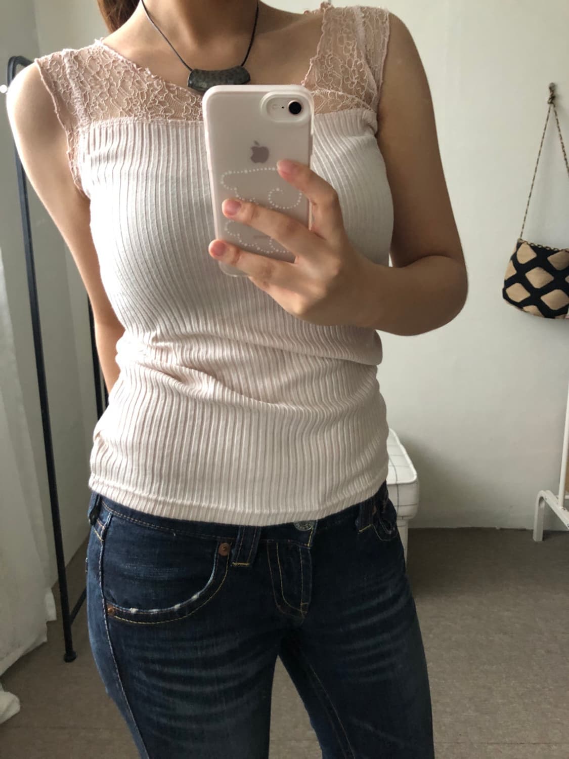 베이비핑크 슬리브리스 빈티지 상품이미지2