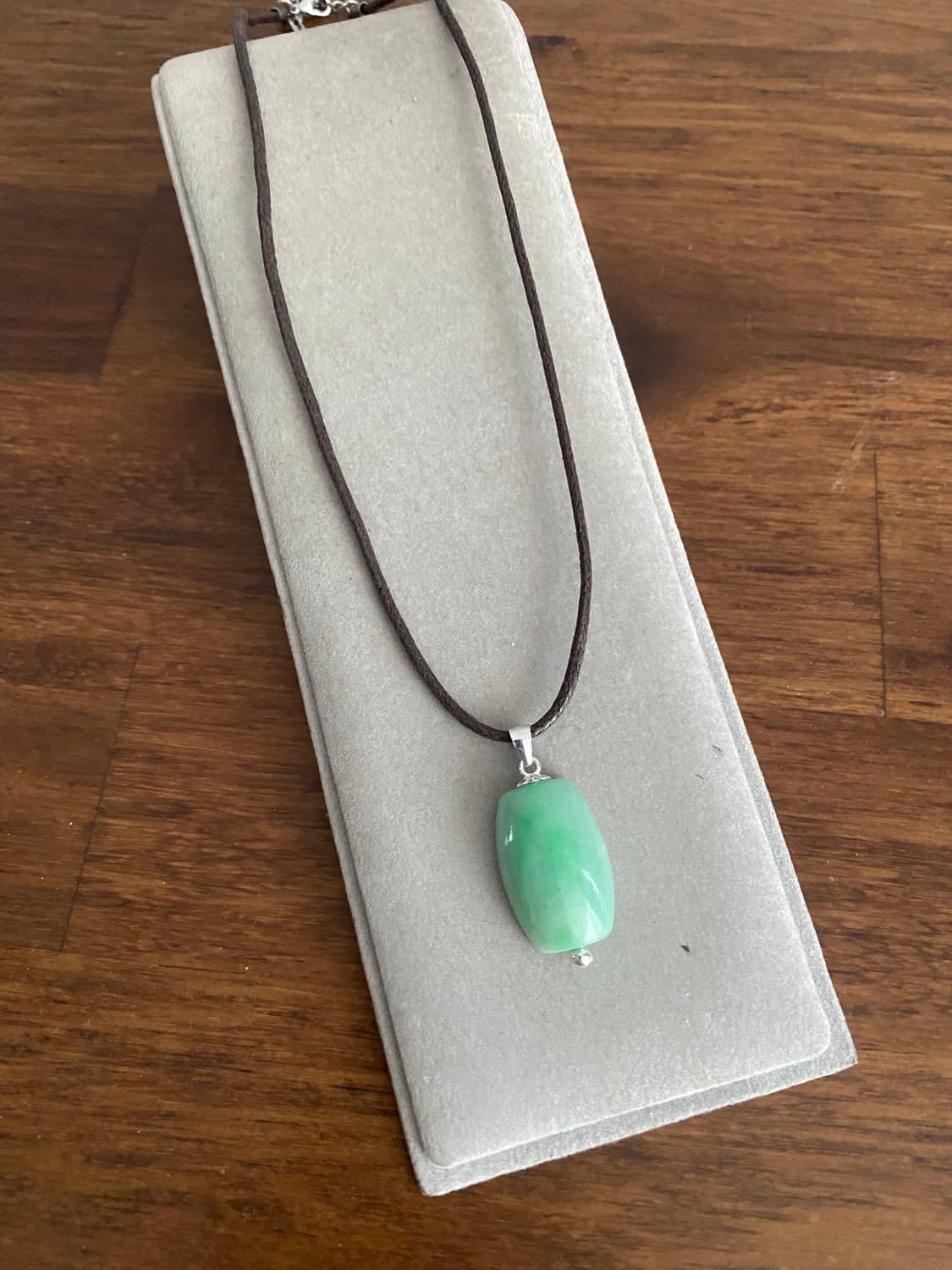 천연 비취 펜던트 실버 목걸이(925) 상품이미지1