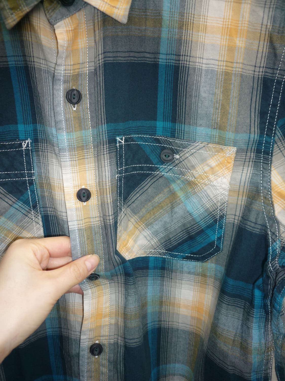 blue ivory check shirts 상품이미지5