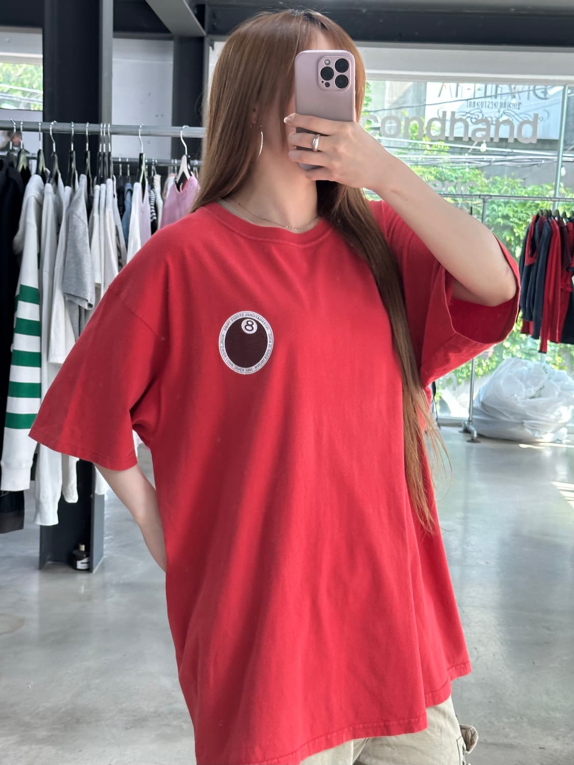 스투시 8볼 닷 반팔티 레드 상품이미지3
