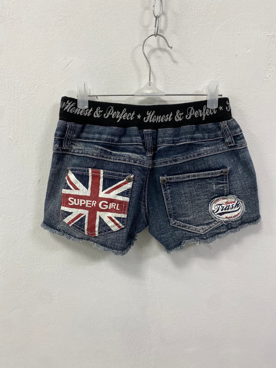 펑크 유니언잭 영국기 y2k 데님 숏츠 상품이미지4